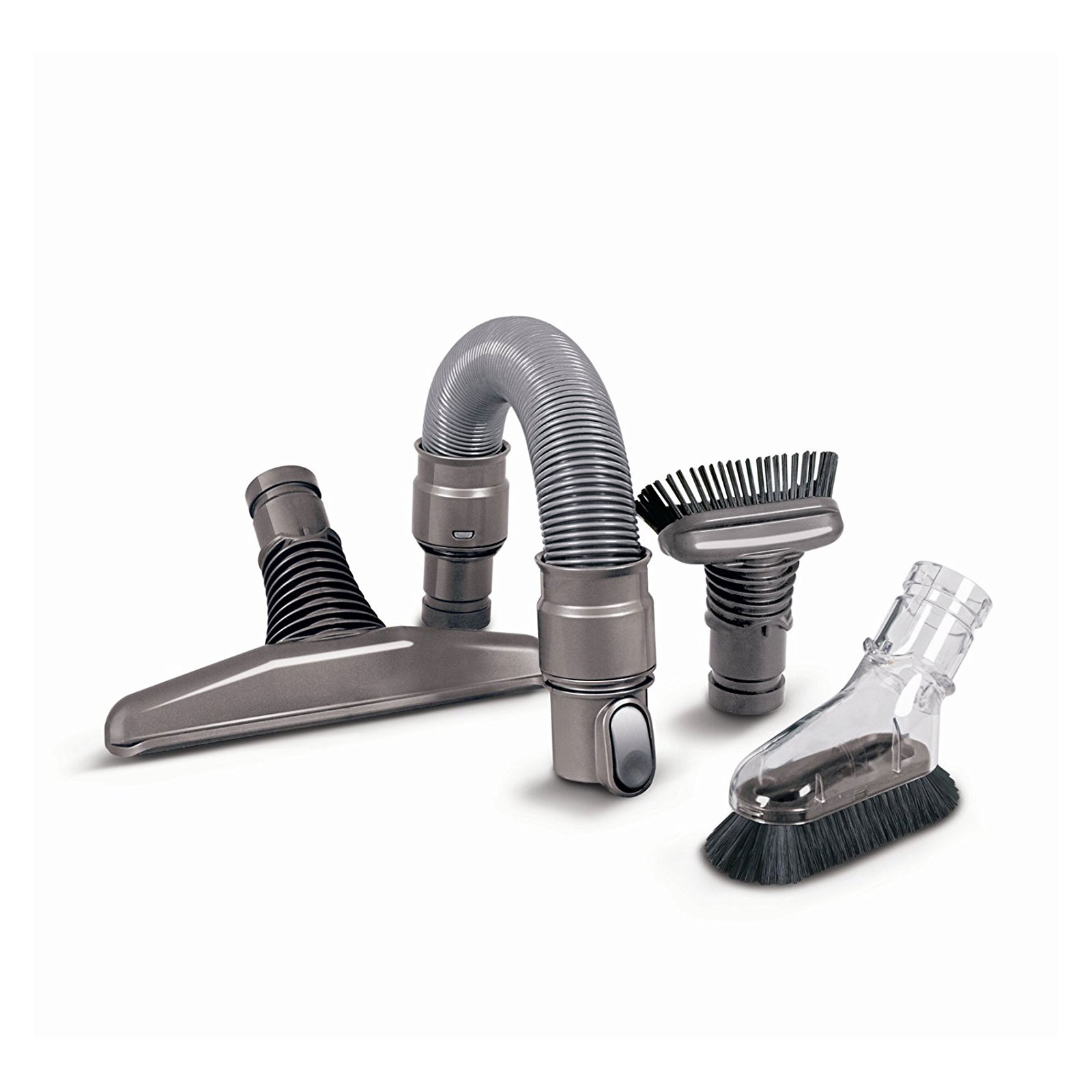 Dyson Akkusauger Zubehör-Set mit Extra-hart & Extra-soft Bürste, breiter Polsterdüse & Verlängerungs-Schlauch für Dyson Staubsauger V6, DC62 & DC43H