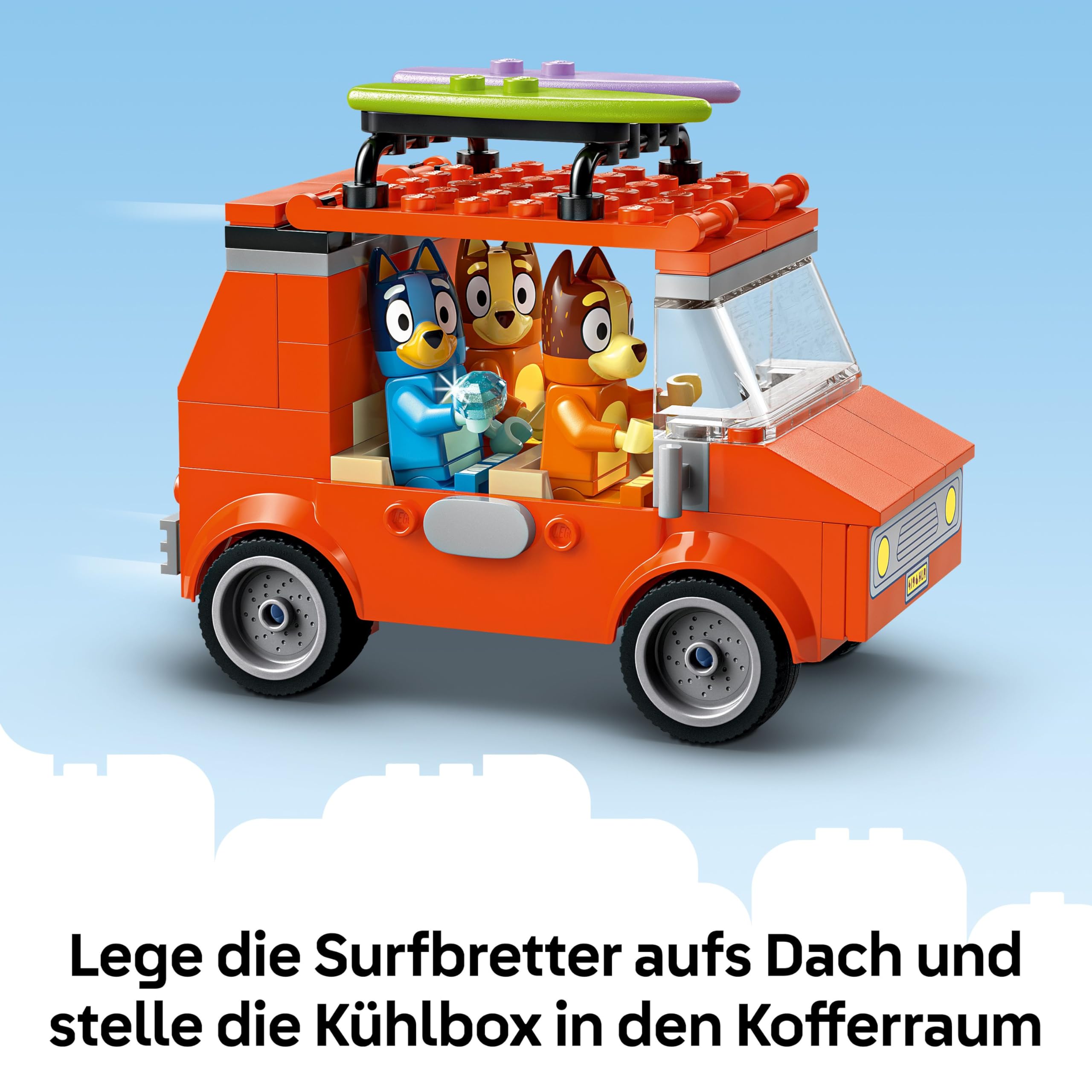 LEGO Bluey: Bluey's Beach & Family Car Trip Toy 11202