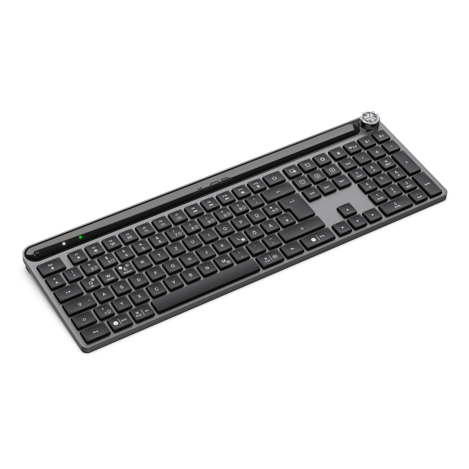 JLab Epic Keyboard Wireless - Tastatur Bluetooth 2,4 GHZ USB Dongle