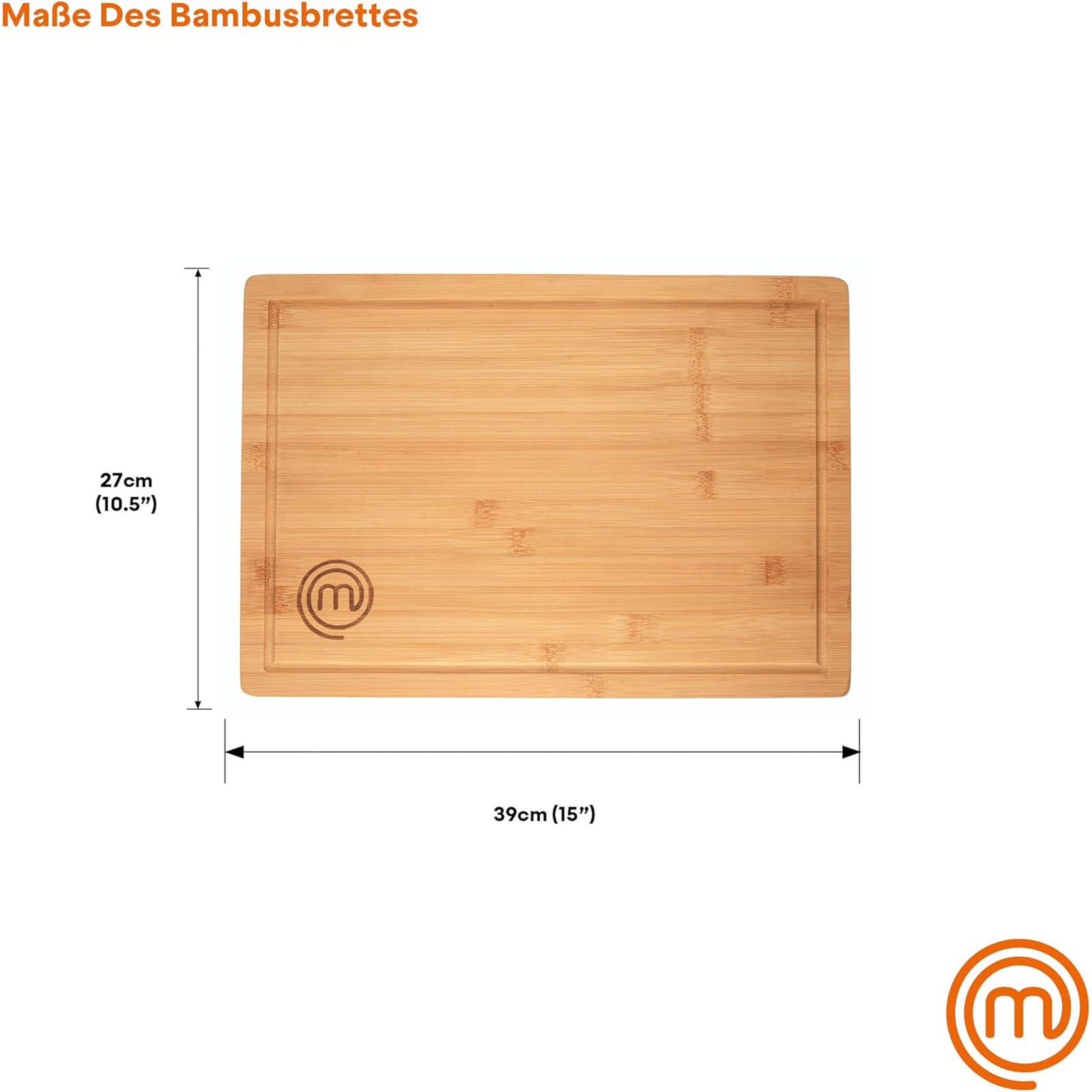 MasterChef FSC Bamboo Board + 3 pcs Knives Set Captions Vivid EU