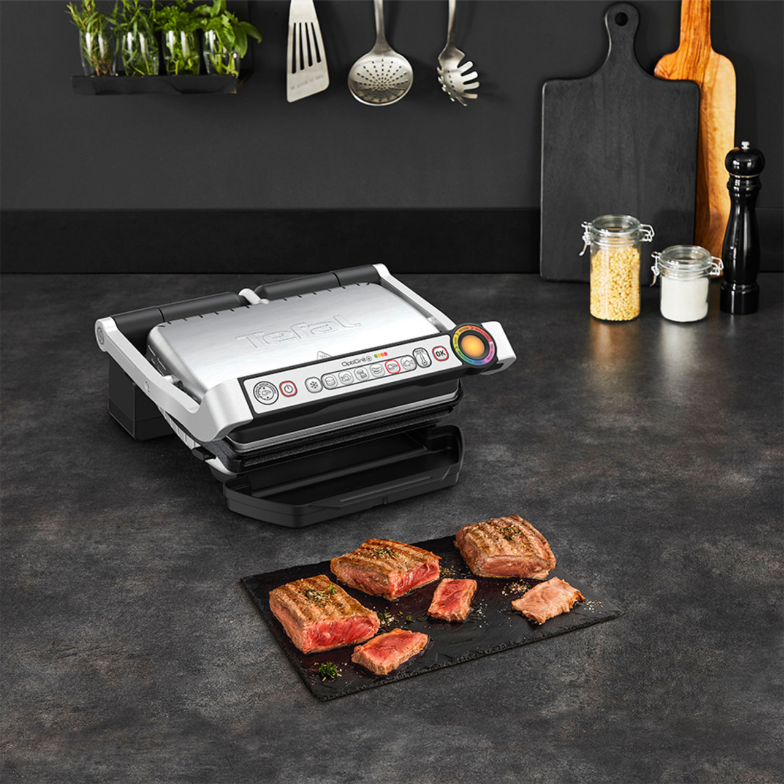 Tefal GC714D OPTIGRILL + BAKING SILBER