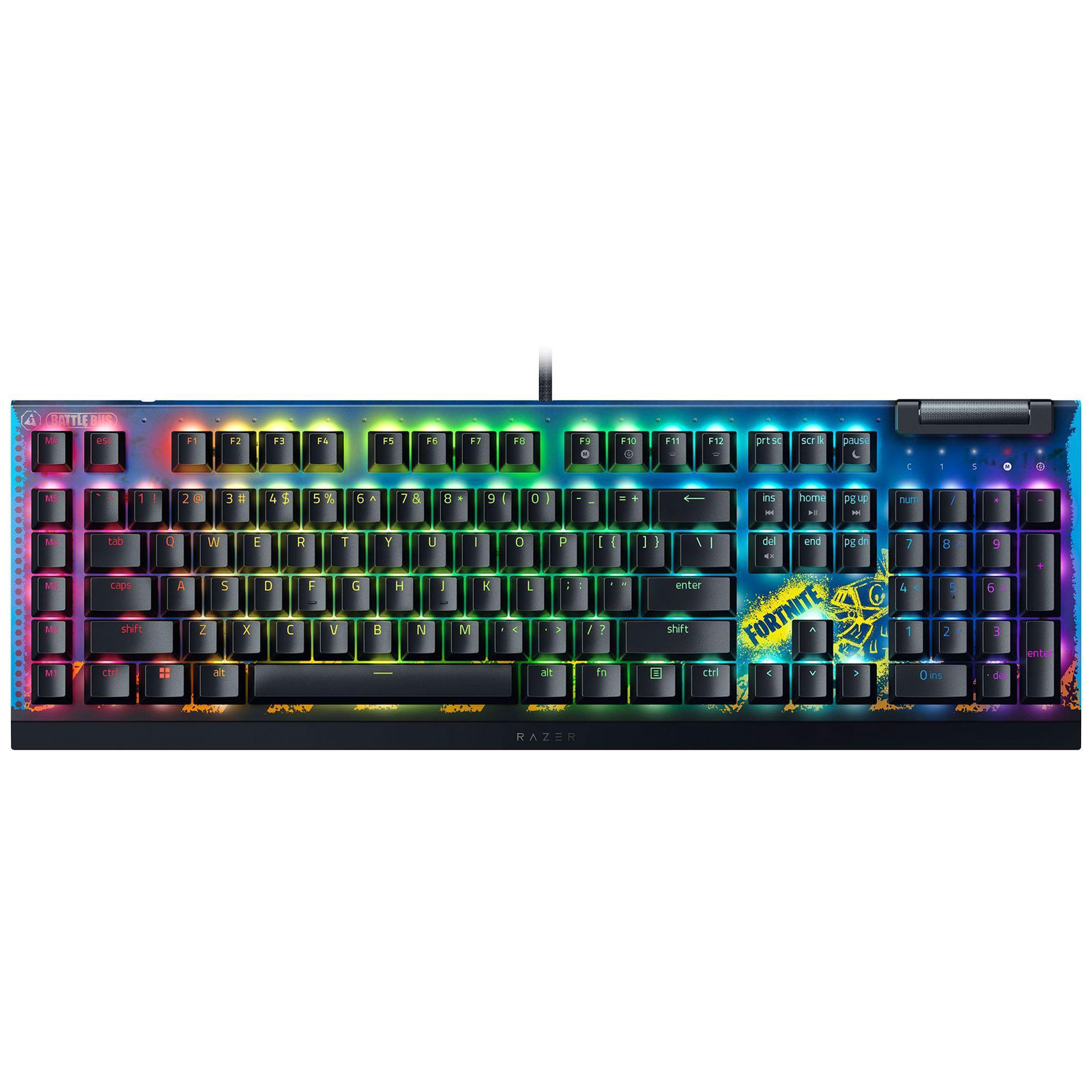 RAZER BlackWidow V4 X - Fortnite Edition, Yellow Switches (US-Layout, mechanisch)