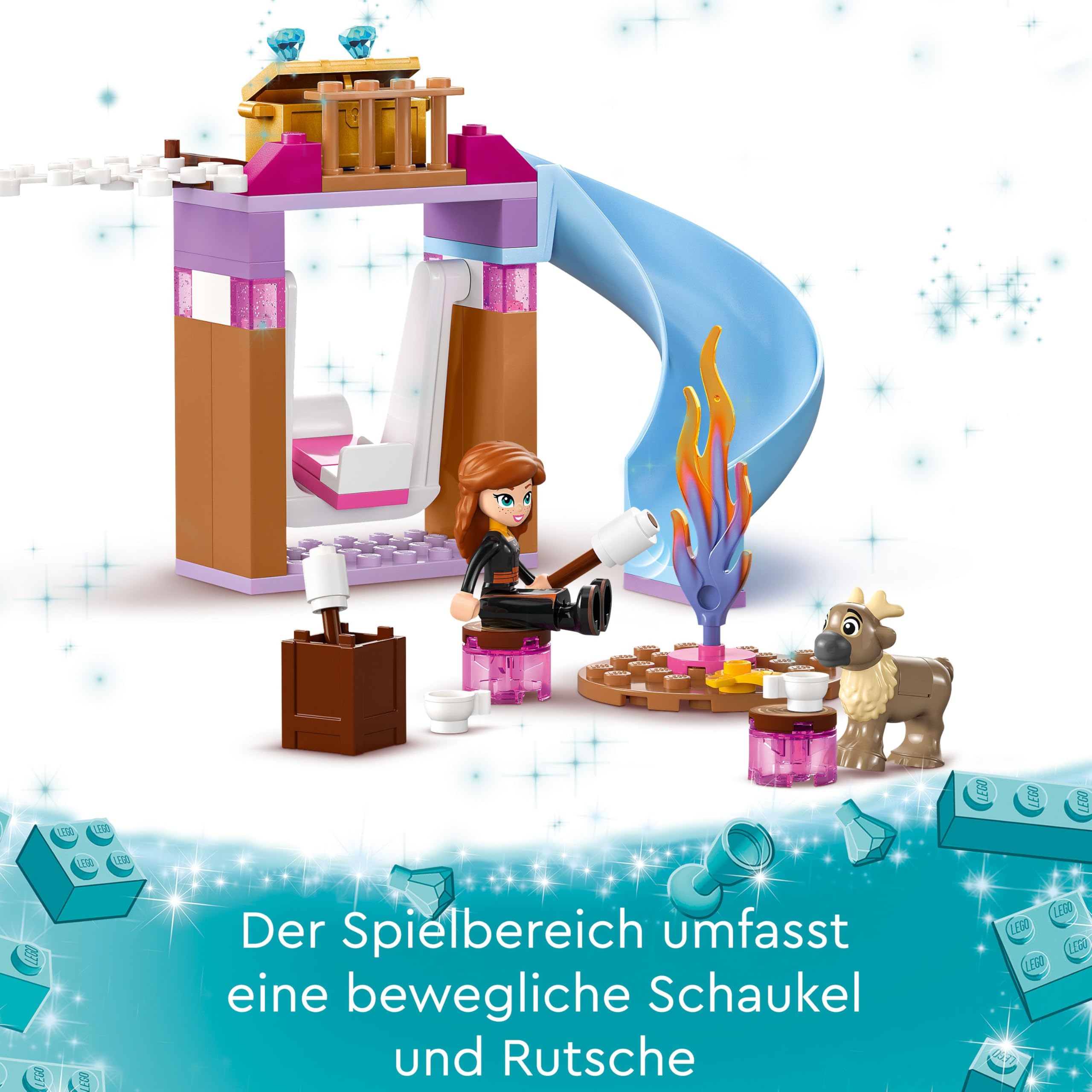 LEGO Disney Frozen Elsas Eispalast, Eiskönigin-Schloss-Spielzeug 43238