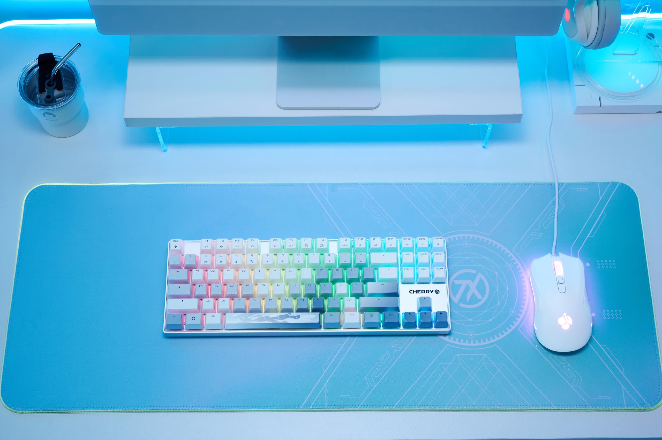 CHERRY MX 8.2 TKL Wireless XAGA, Kabellose Gaming-Tastatur ohne Nummernblock