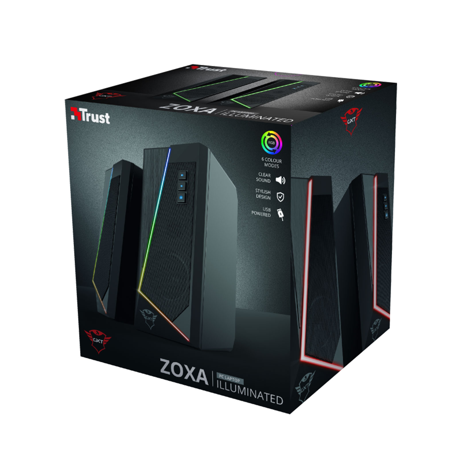 Trust GXT 609 Zoxa RGB Illuminated Speaker Set