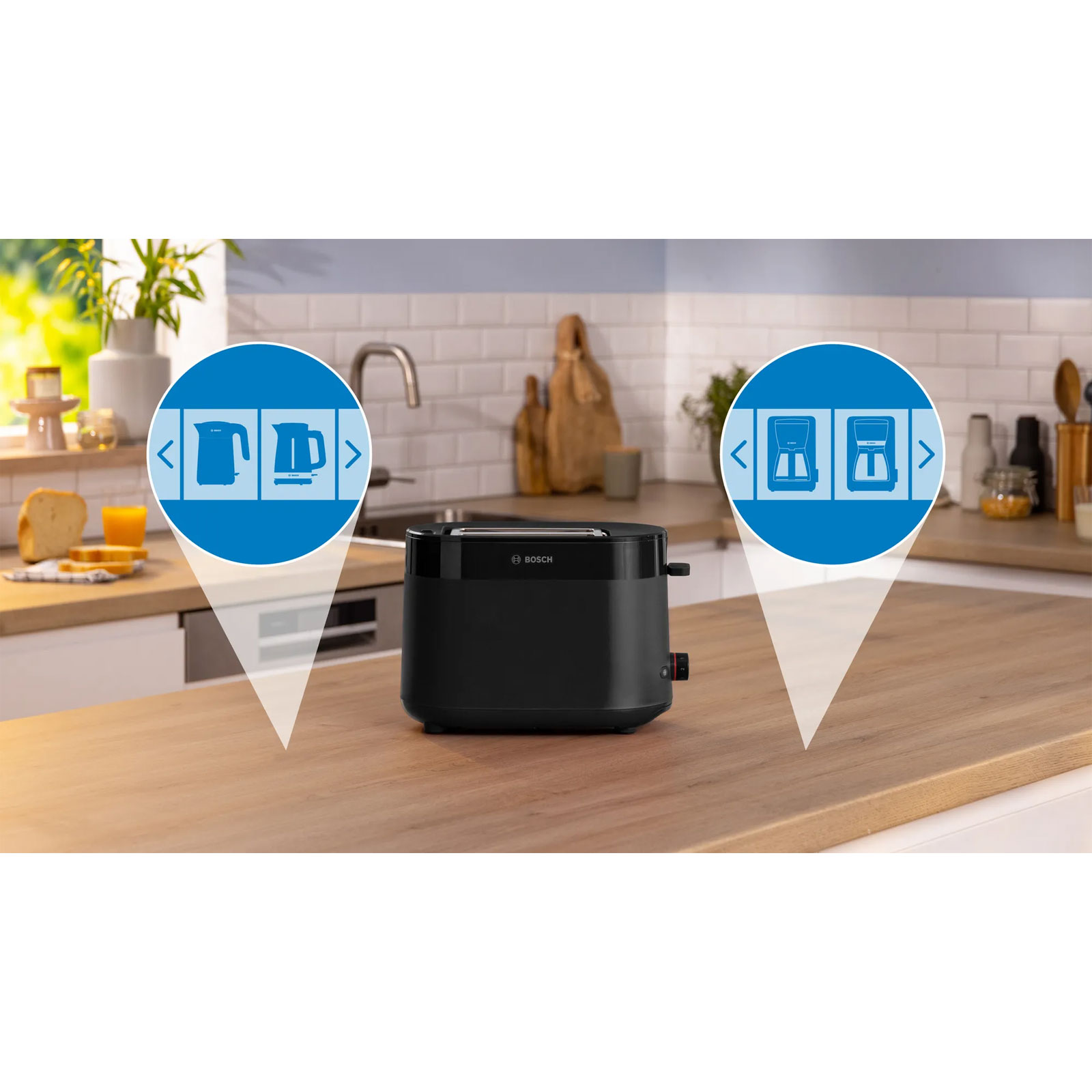Bosch TAT2M123 Toaster Kompakt MyMoment 2 Scheiben 950 Watt