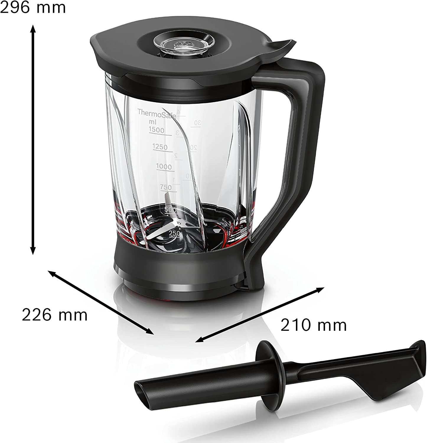 Bosch MUZ9MX2 Mixer-Aufsatz Glas transparent