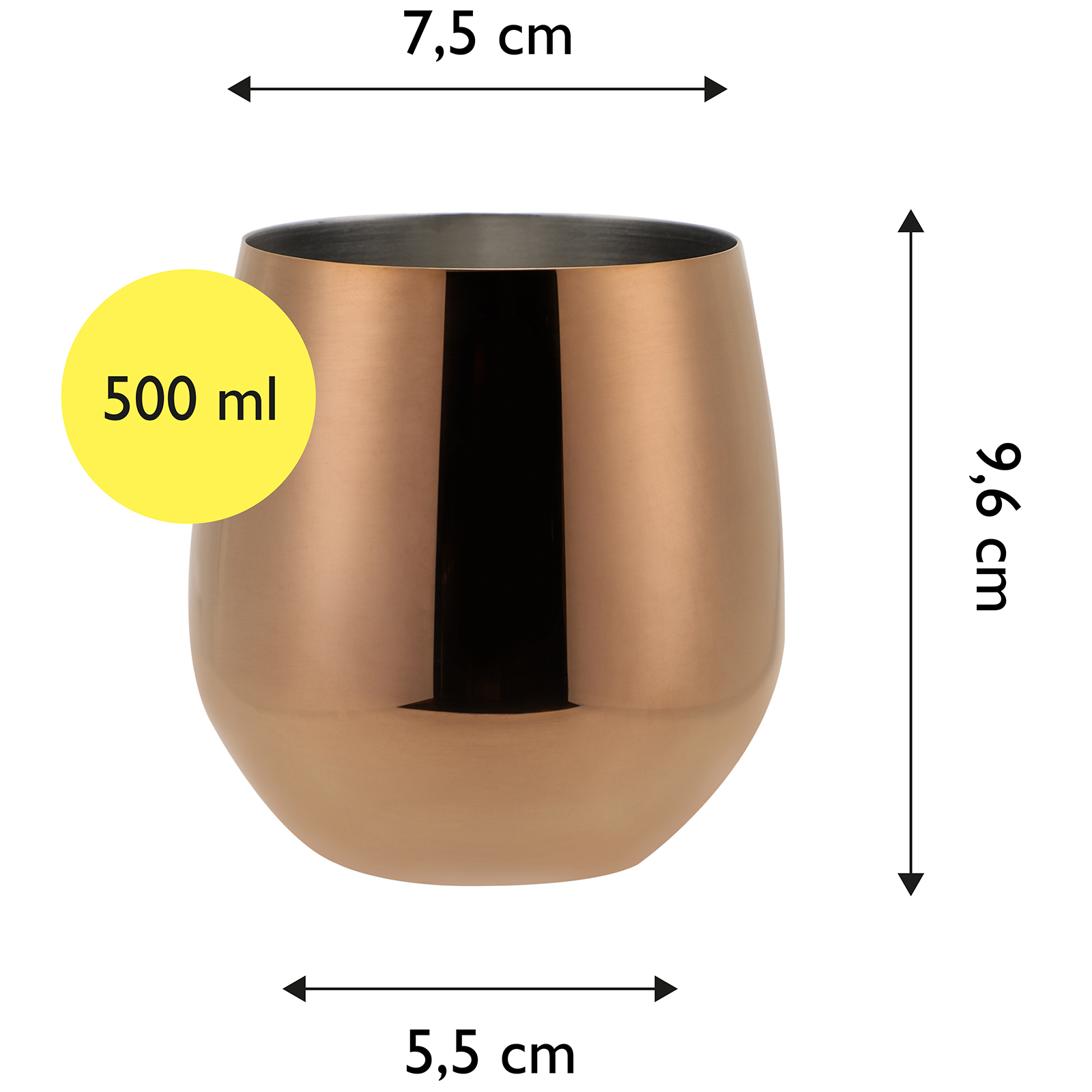Echtwerk Wein-/Wasserkelch Set 6tlg aus Edelstahl