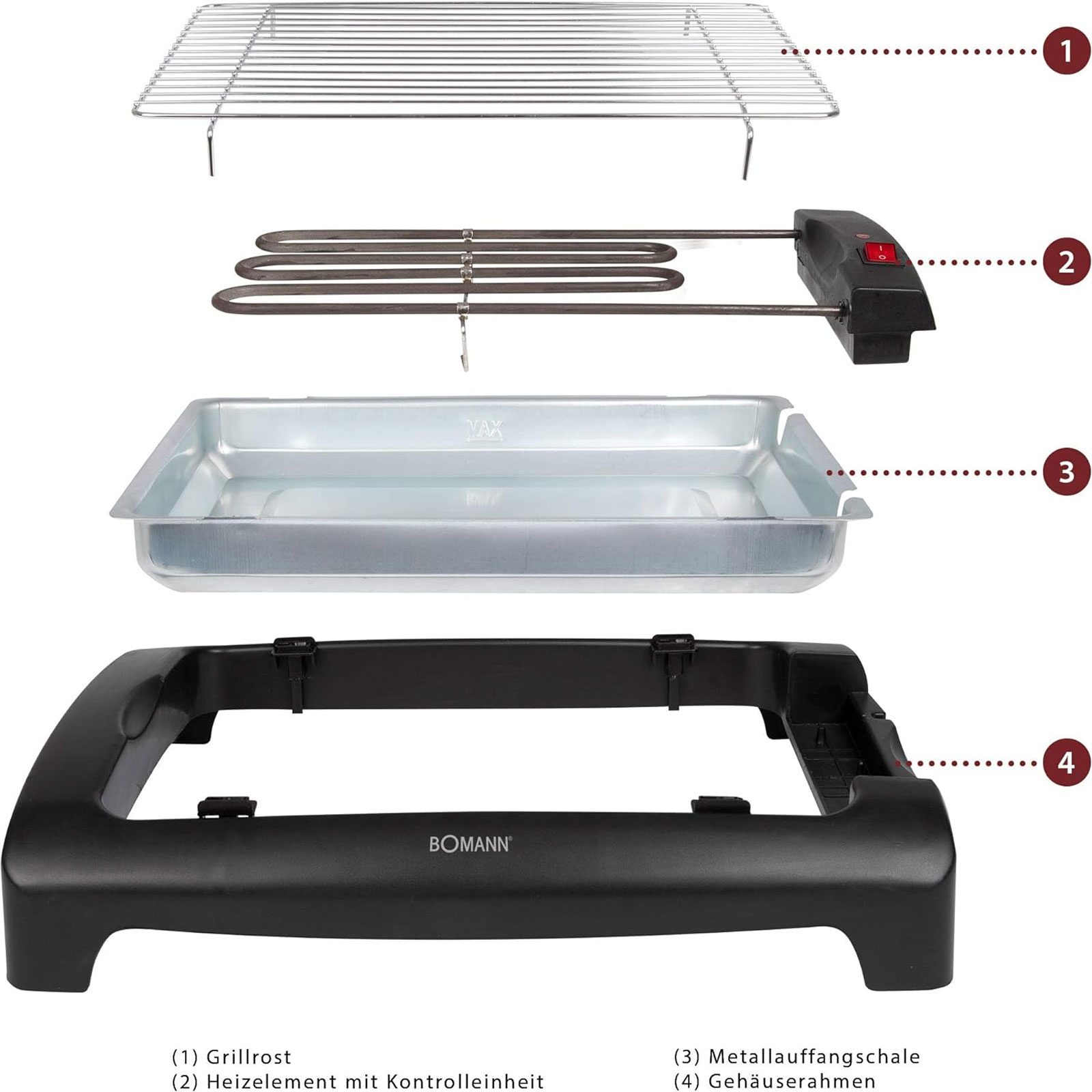 BOM BQ 1240 CB TISCHGRILL