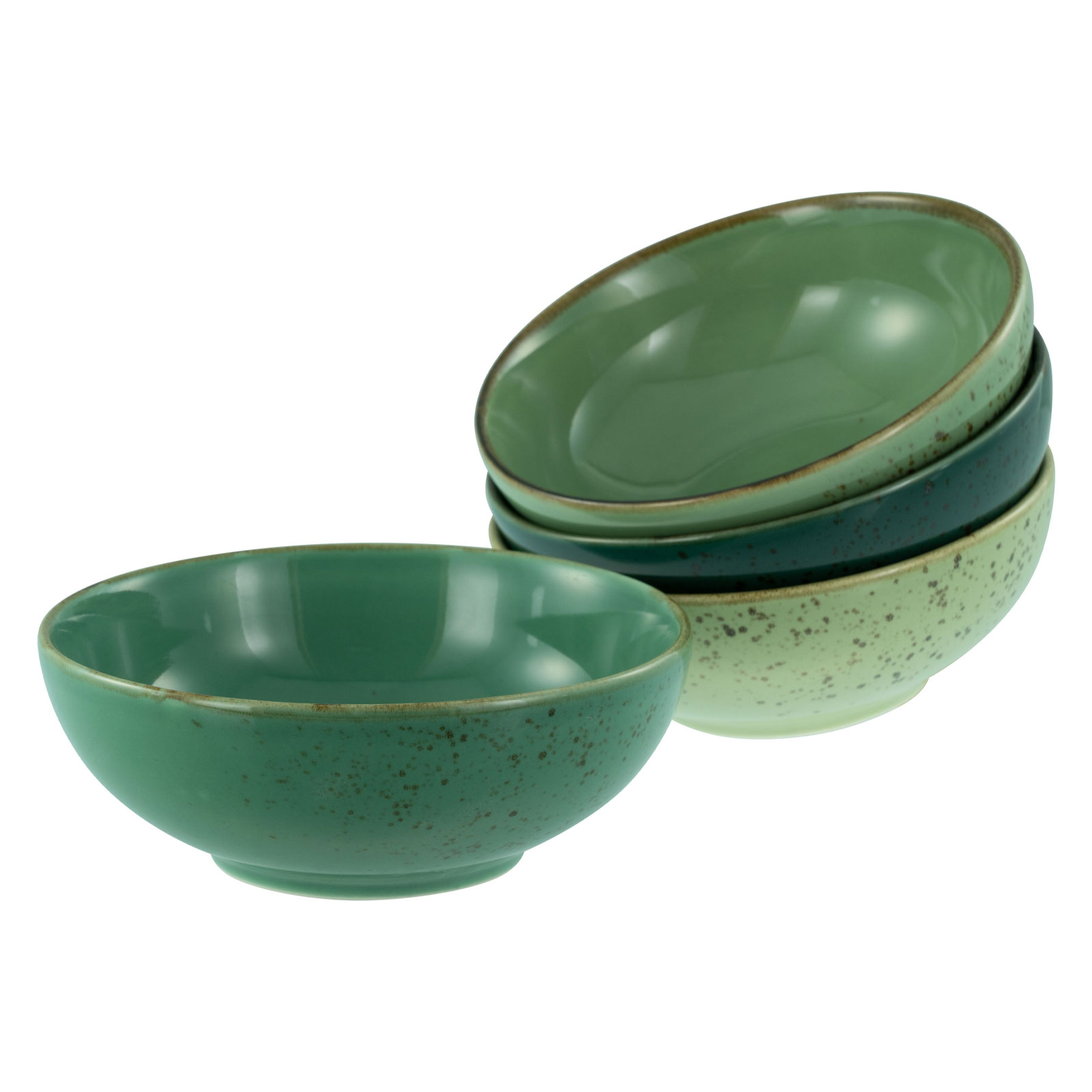 CreaTable, 22878, Serie Nature Collection Green Life Bowls, 4-teiliges Geschirrset, Smoothie Bowl Set aus Steinzeug