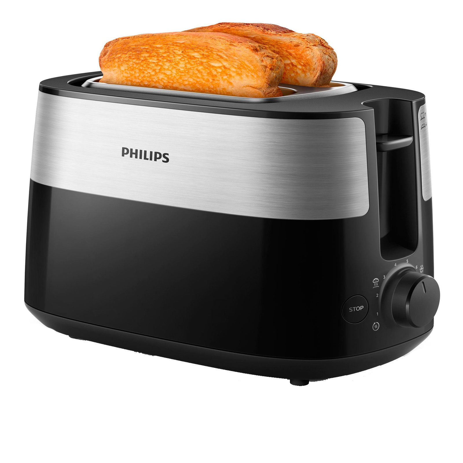 Philips HD 2516/90 Toaster Daily schwarz / Edelstahl