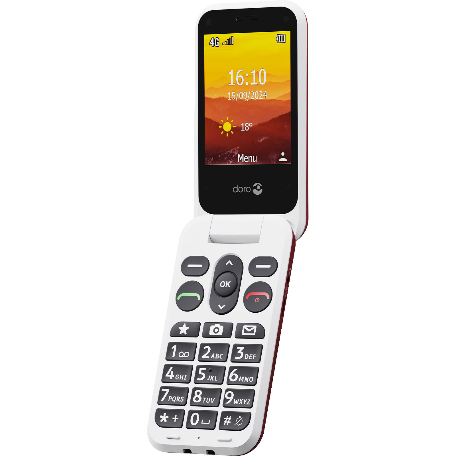Doro Leva L30 graphit-weiß Handy (Seniorenhandy, Klapp)