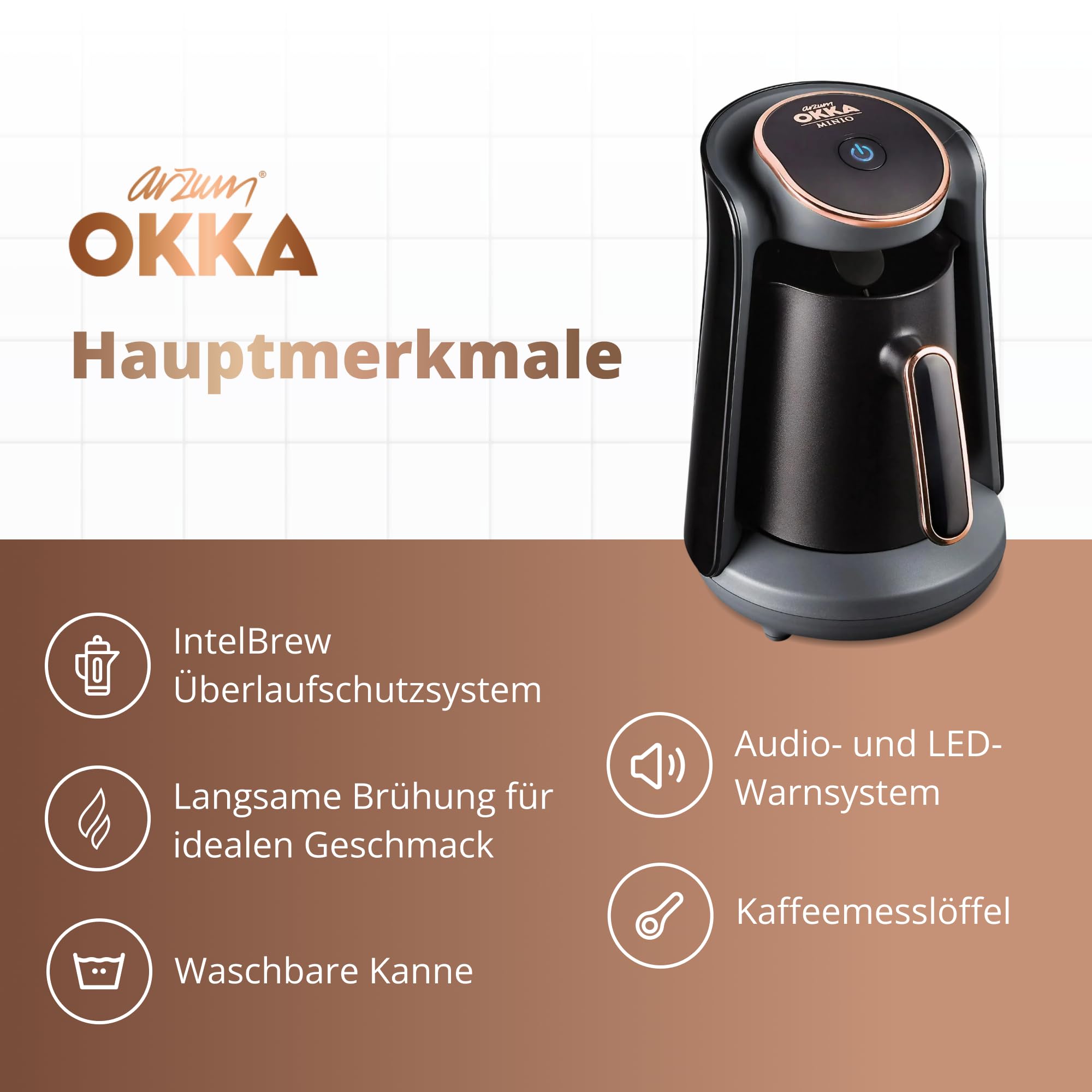 Arzum OK004-B Minio Türkische Kaffeemaschine 