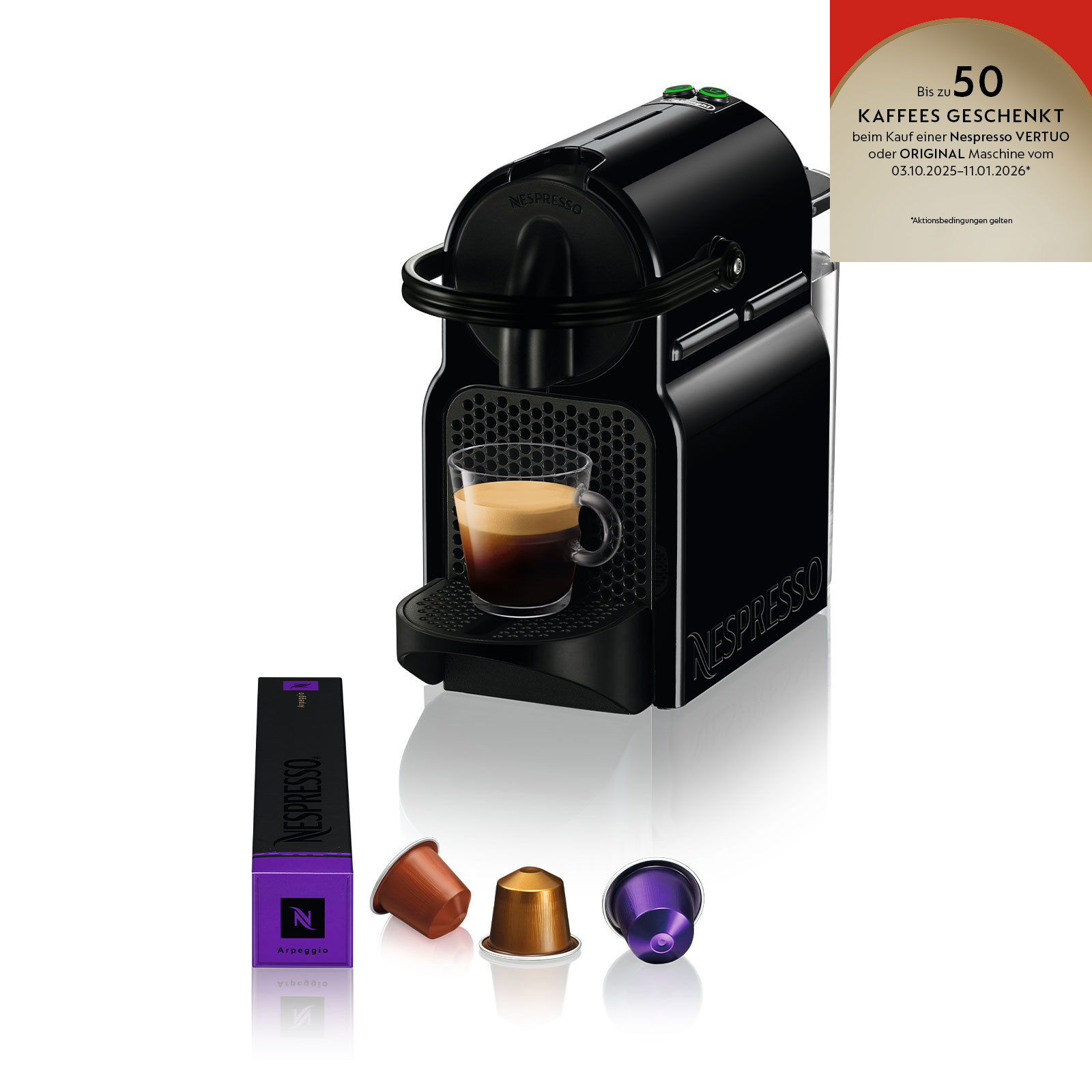 DeLonghi EN80.B Inissia Nespressomaschine DeLonghi EN80.B Inissia Nespressomaschine