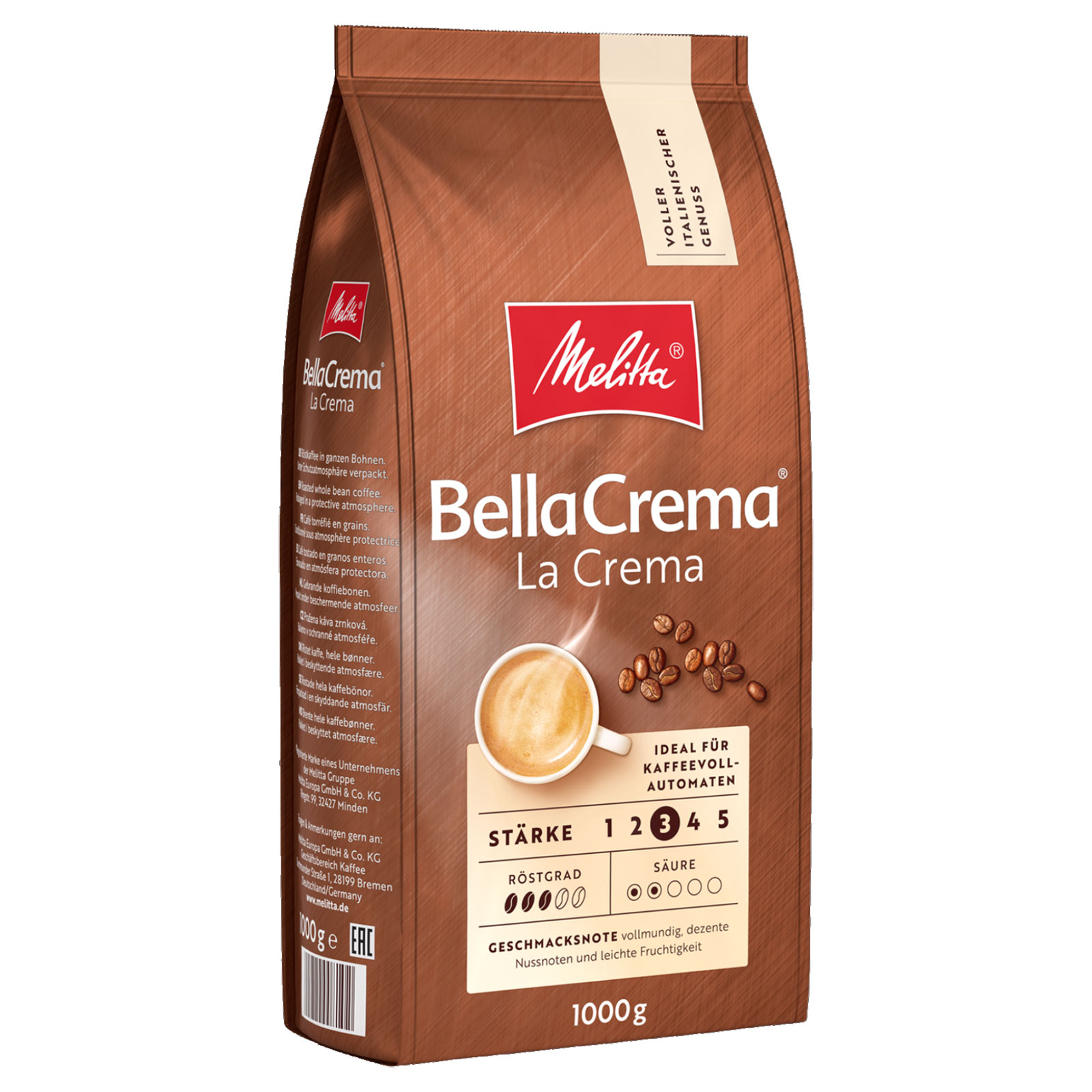 Melitta Pure Silver E950-766 Kaffeevollautomat inklusive Melitta BELLACREMA® LA CREMA und Melitta doppelwandige Espresso-Gläser