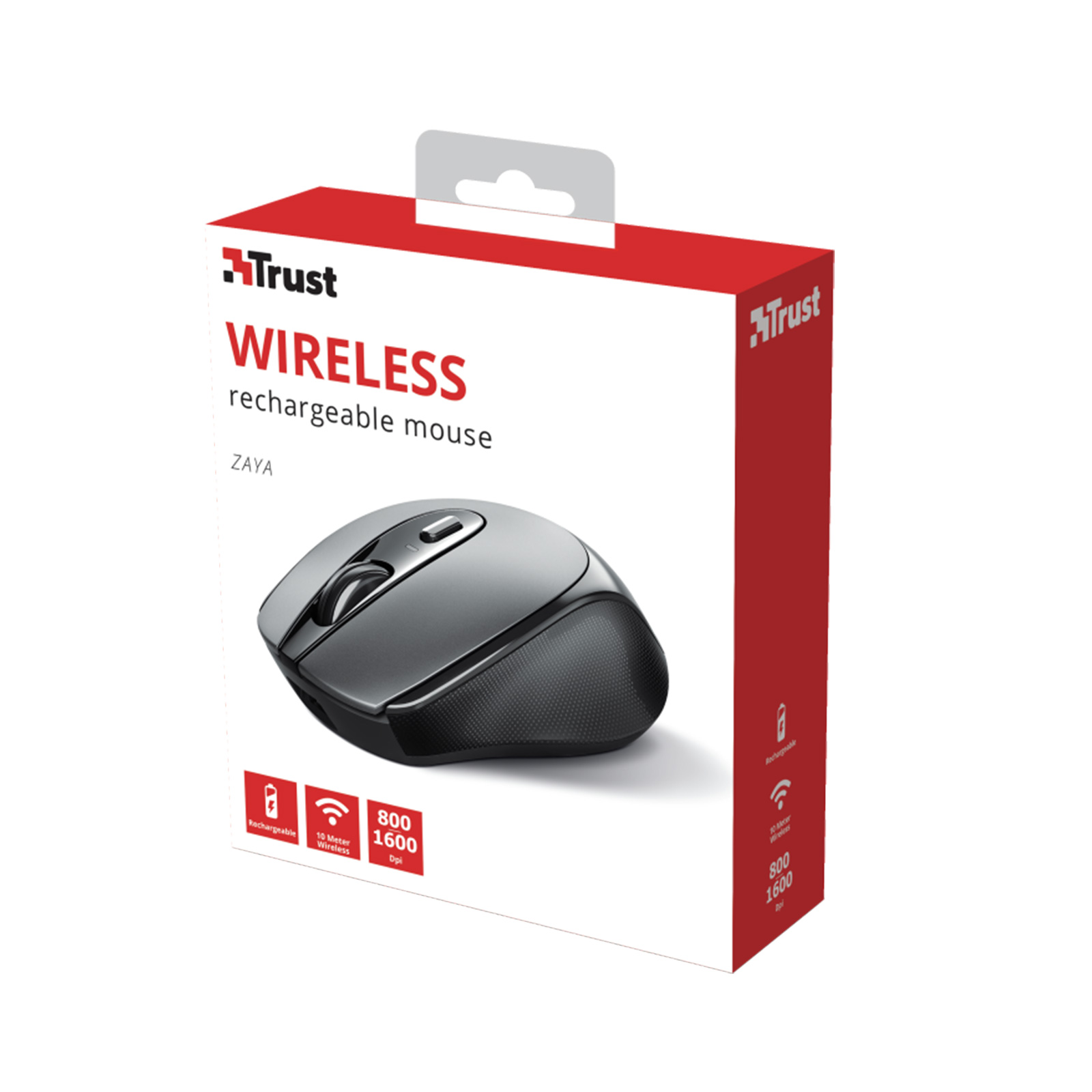 TRUST Zaya Rechargeable Wireless Mouse Black