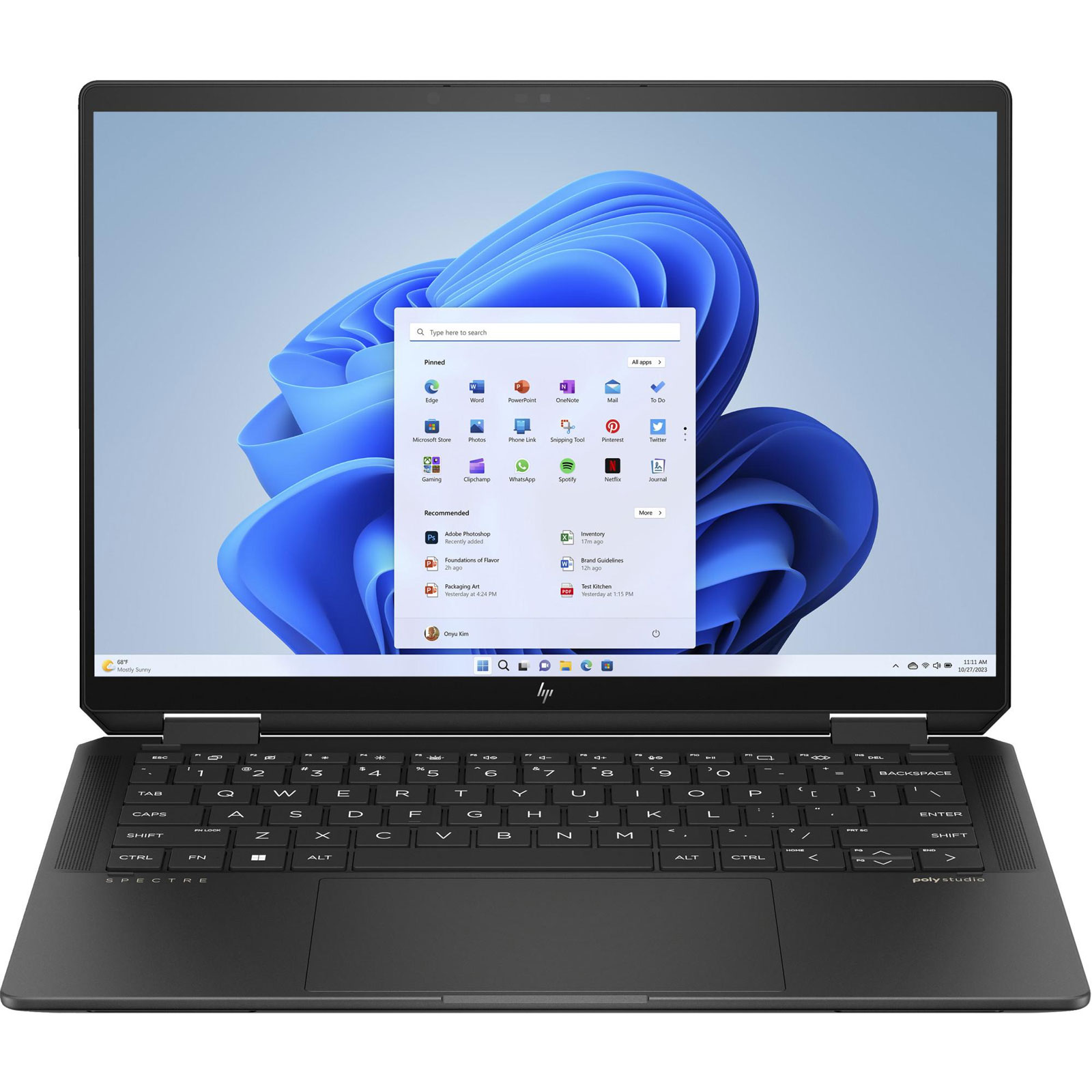 HP Spectre x360 2-in-1 Laptop 14-eu0675ng, 14 Zoll, 2.8K, Intel Core Ultra 7 155H, 32 GB, 1 TB M.2 SSD