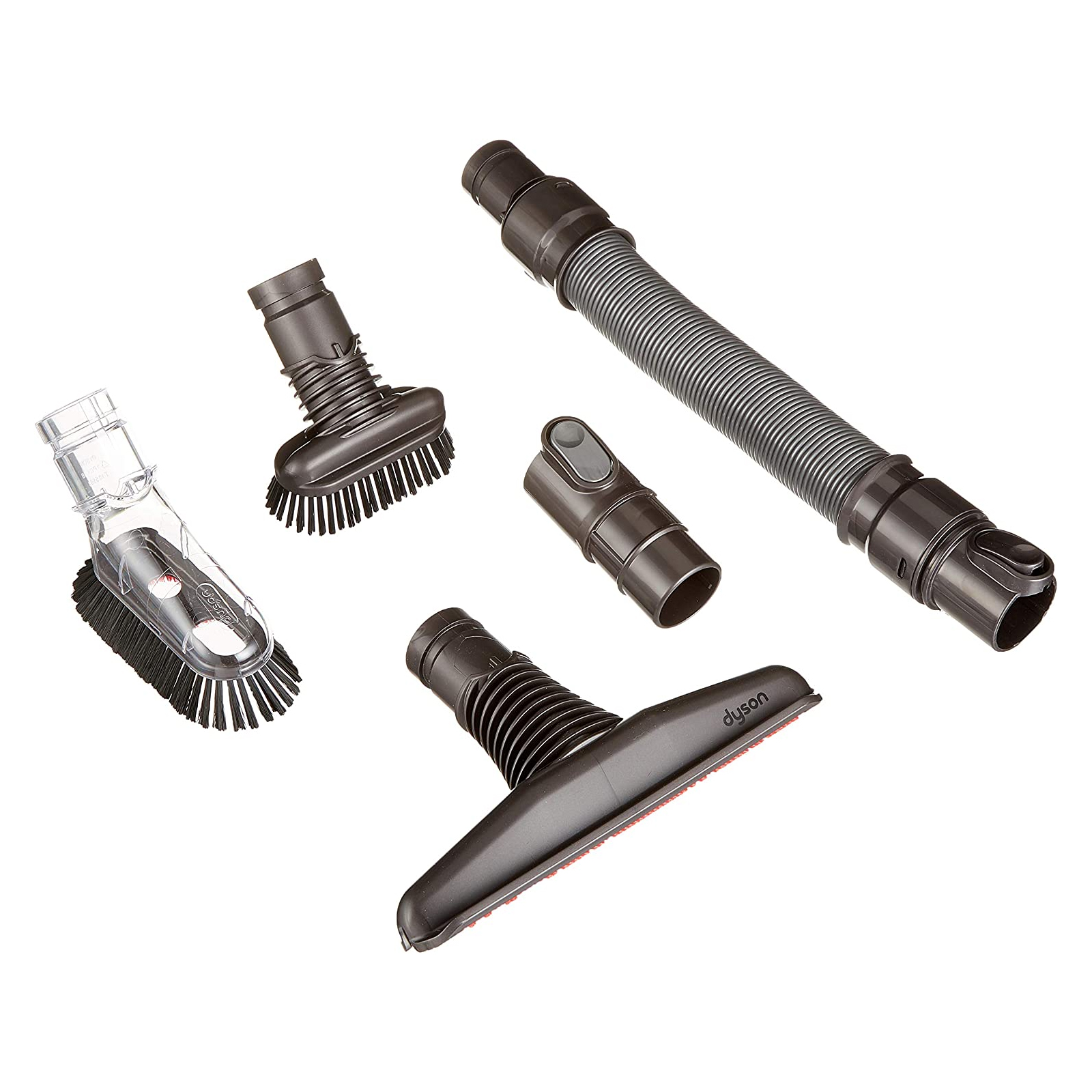 Dyson Akkusauger Zubehör-Set mit Extra-hart & Extra-soft Bürste, breiter Polsterdüse & Verlängerungs-Schlauch für Dyson Staubsauger V6, DC62 & DC43H Dyson Akkusauger Zubehör-Set mit Extra-hart & Extra-soft Bürste, breiter Polsterdüse & Verlängerungs-Schlauch für Dyson Staubsauger V6, DC62 & DC43H