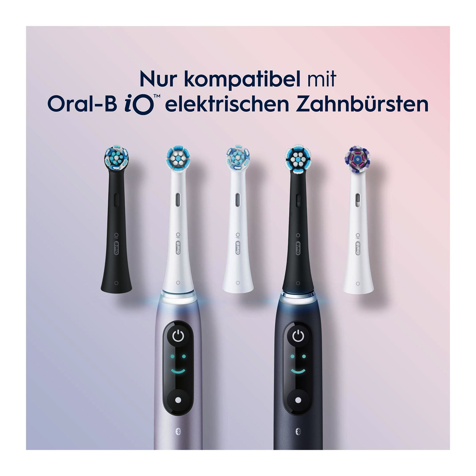 Oral-B iO Black Sanfte Reinigung, 2 Stück Aufsteckbürsten