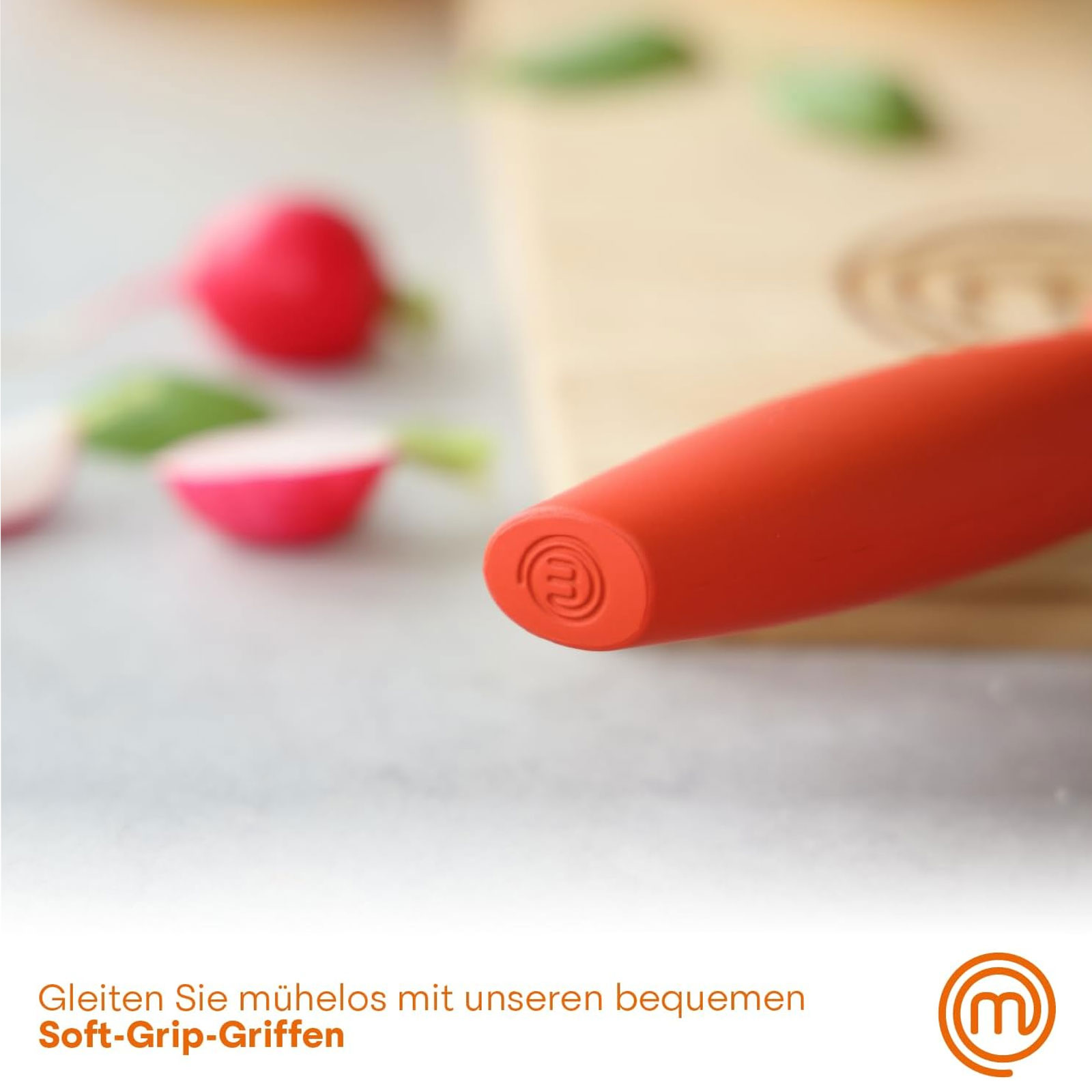 MasterChef Küchentextilien-Set 3-teilig + Messerblock 6-teilig