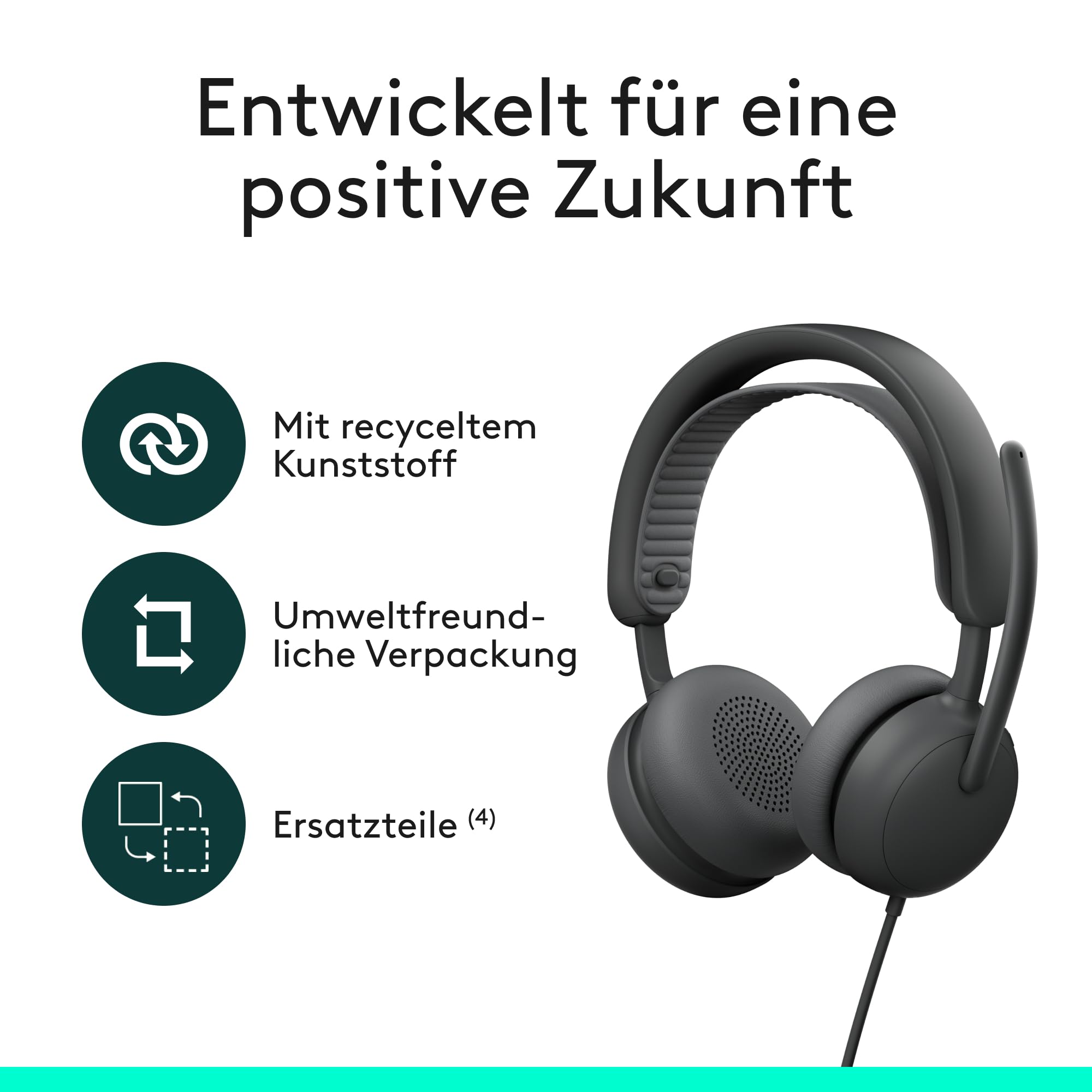 Logitech Zone Wired 2 Headset mit adaptiver Hybrid-ANC