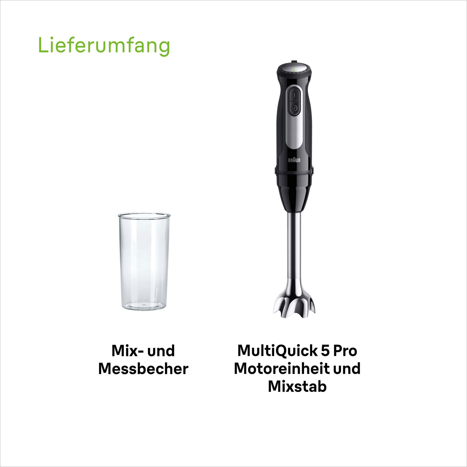 BRAUN Stabmixer MultiQuick 5 Pro MQ 55001 M