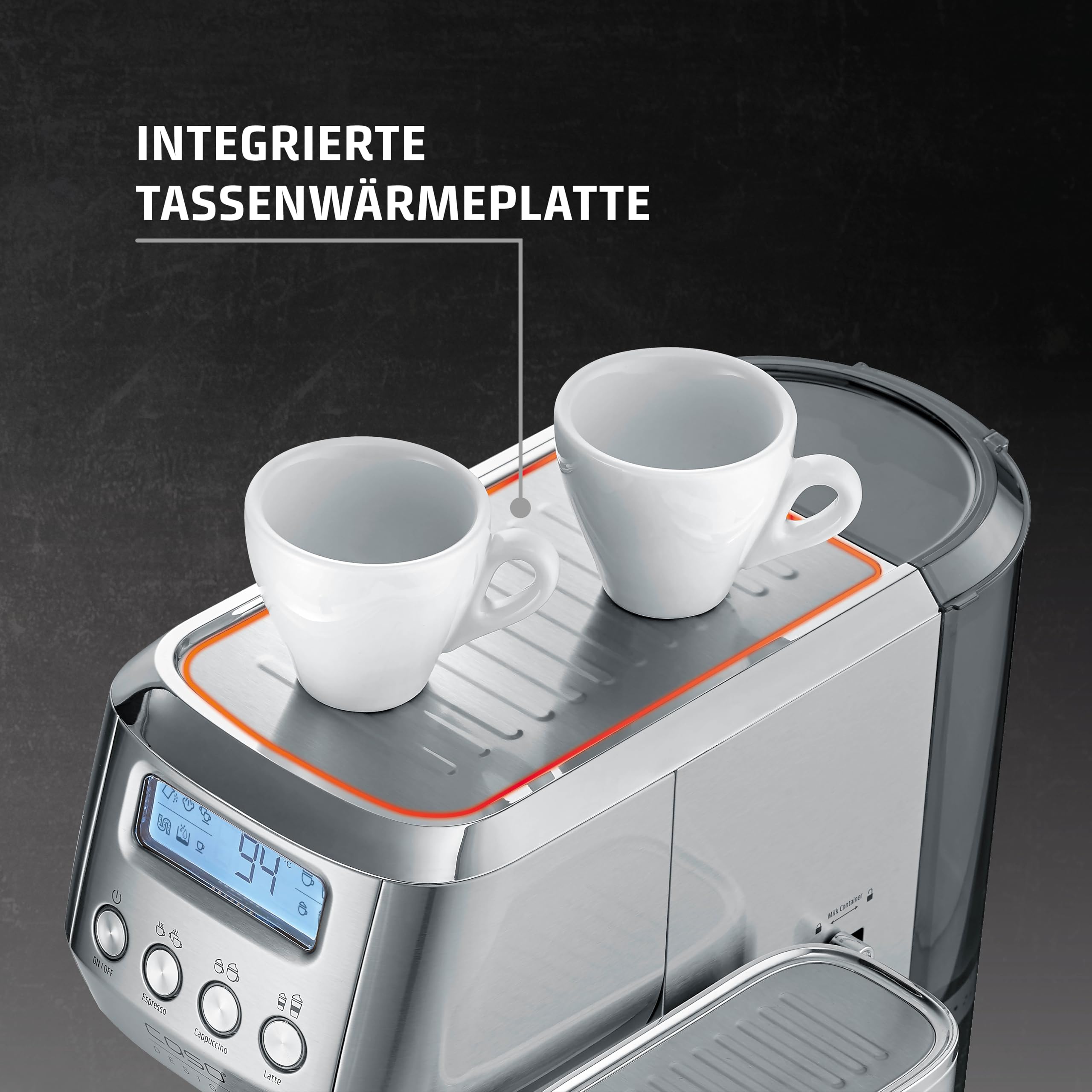 Caso 1821 Espresso Gourmet Siebträger-Espressomaschine