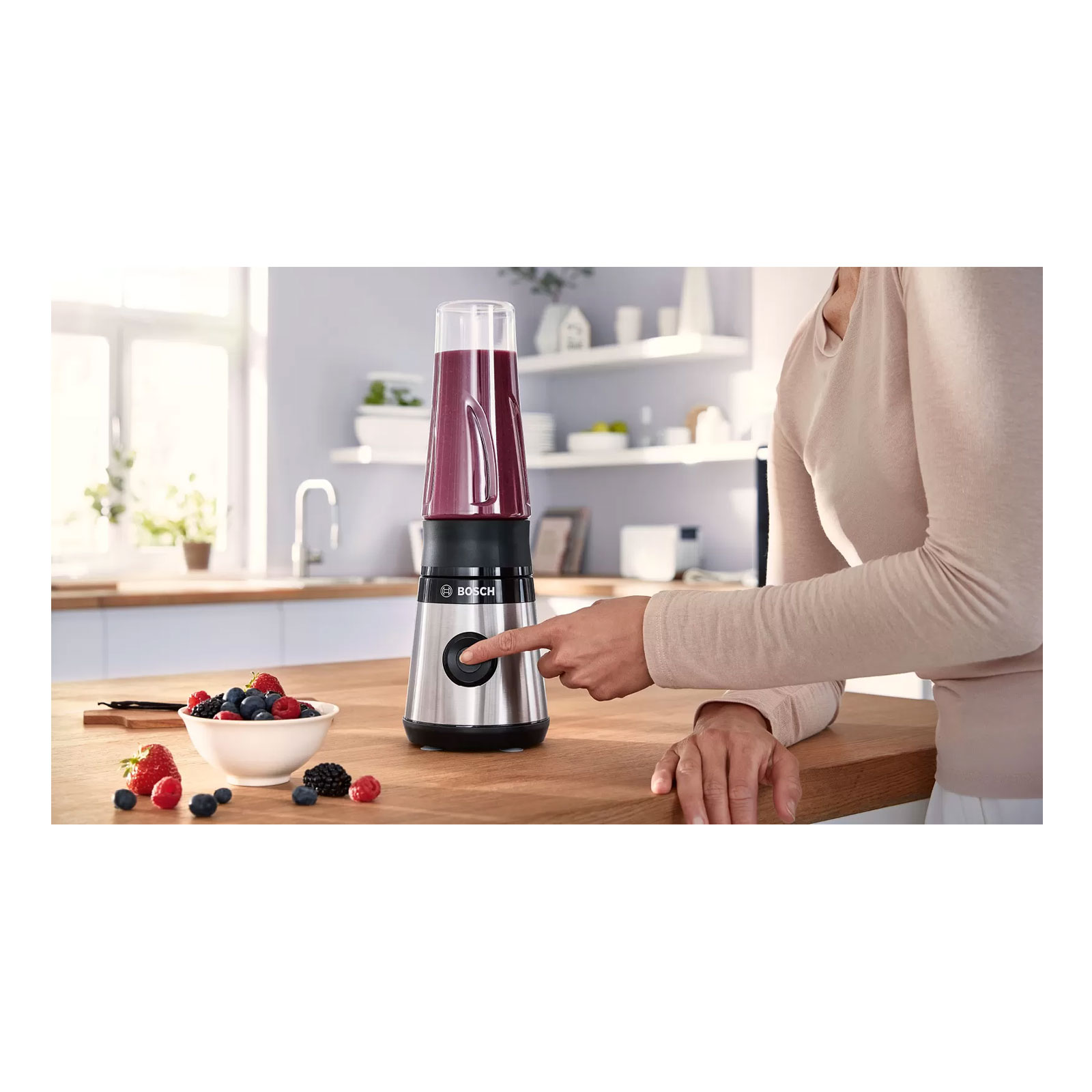 Bosch Standmixer, VitaPower Serie | 2, 450 W, Edelstahl MMB2111M