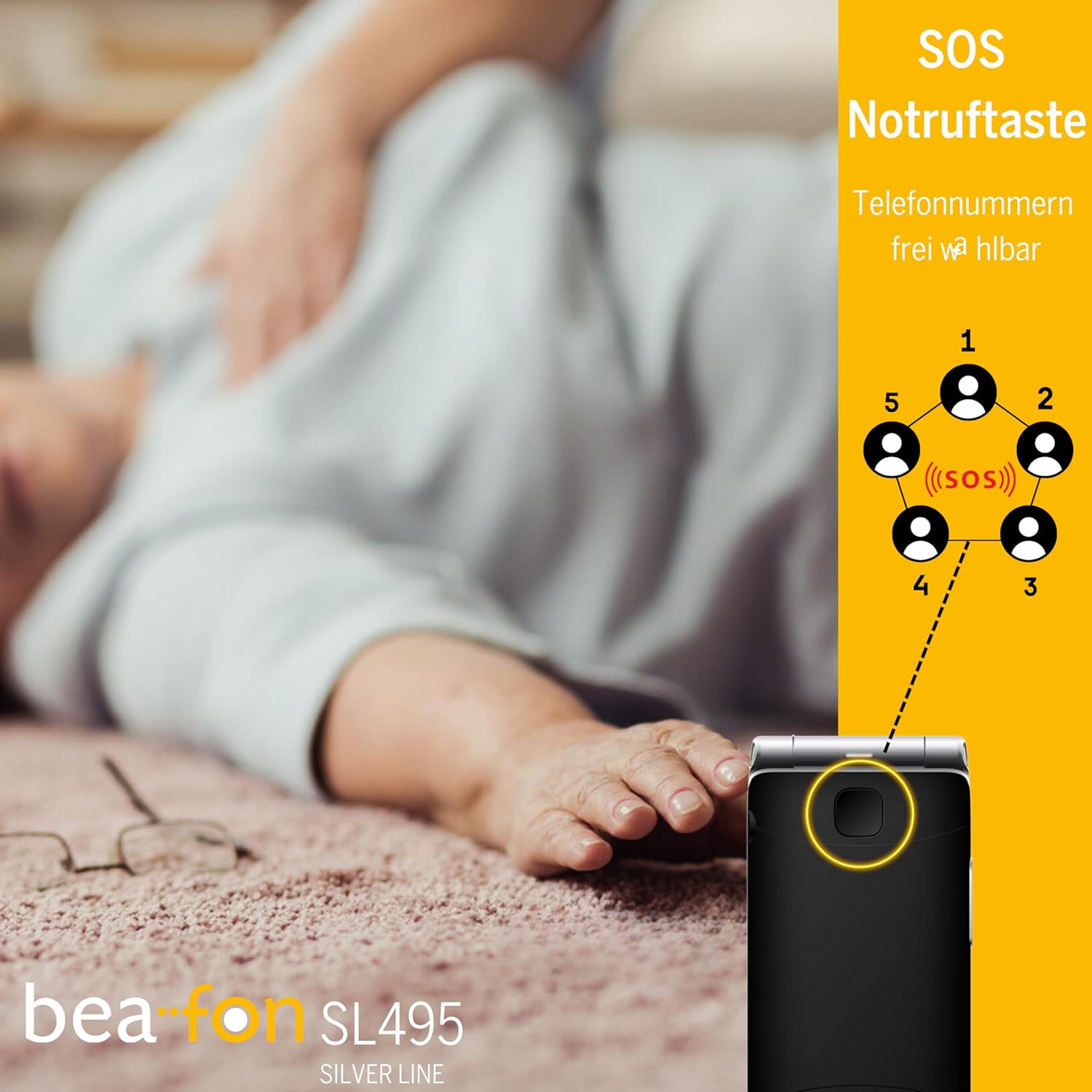 Beafon, SL495, Silverline, Klapphandy, Tastentelefon, Seniorenhandy