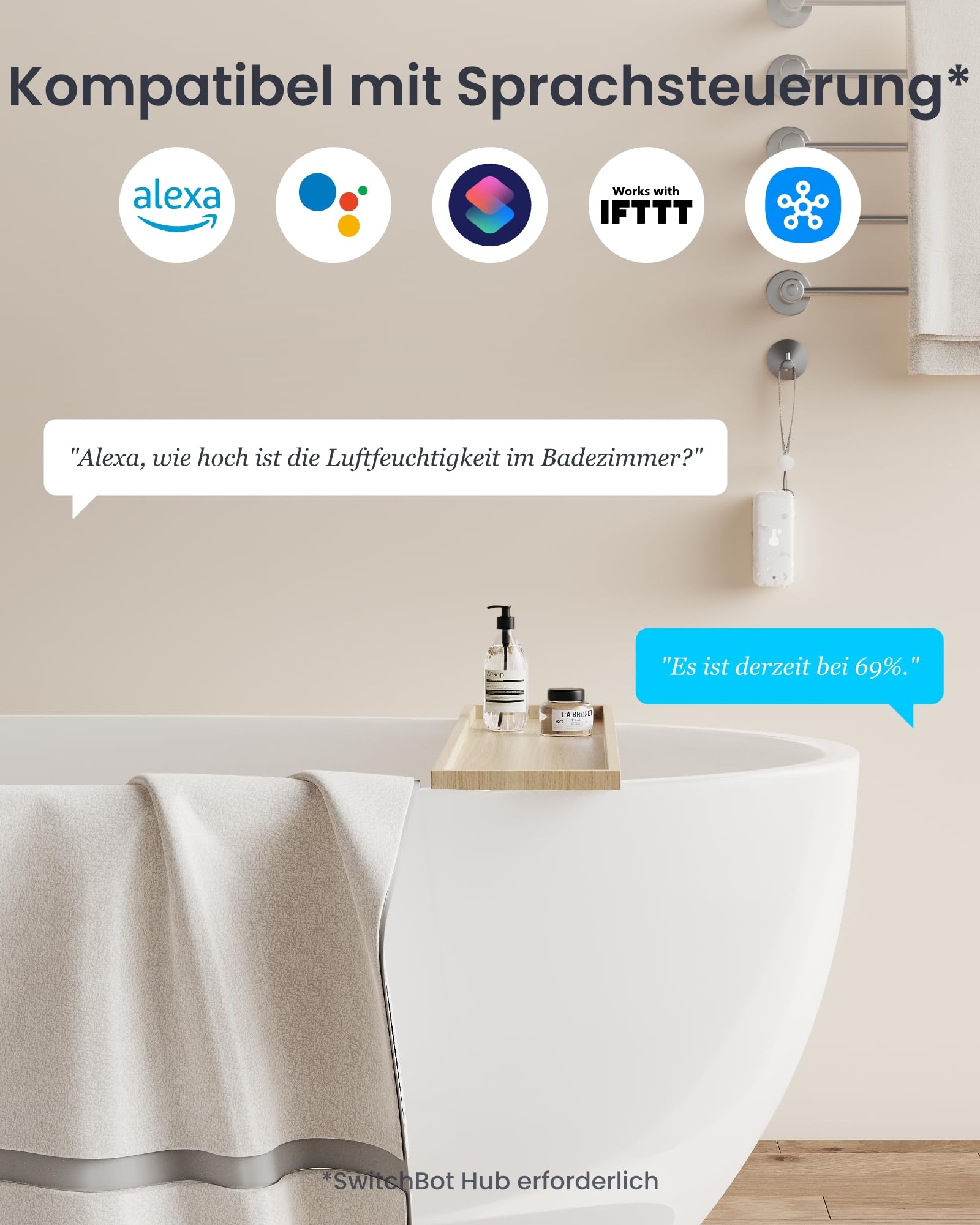 SwitchBot IP65 Hygrometer Thermometer Innen Außen