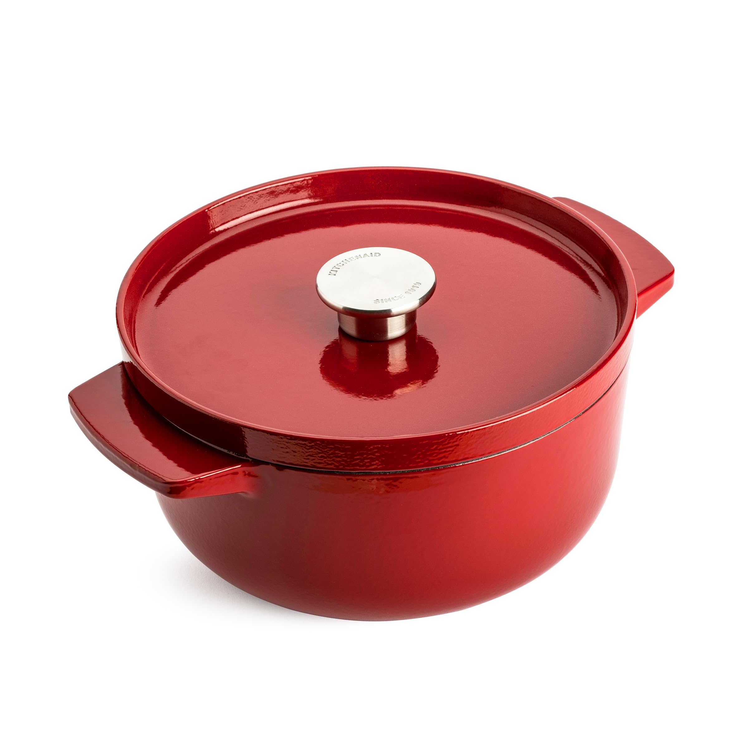 KitchenAid CC006057-001 Bräter mit Deckel - Rund - 3.3L 22cm Rot