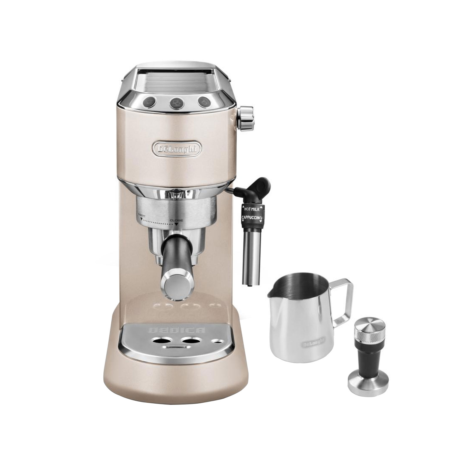 DeLonghi EC 785.BG DEDICA METALLICS THE BARISTA PACK Espressomaschine beige