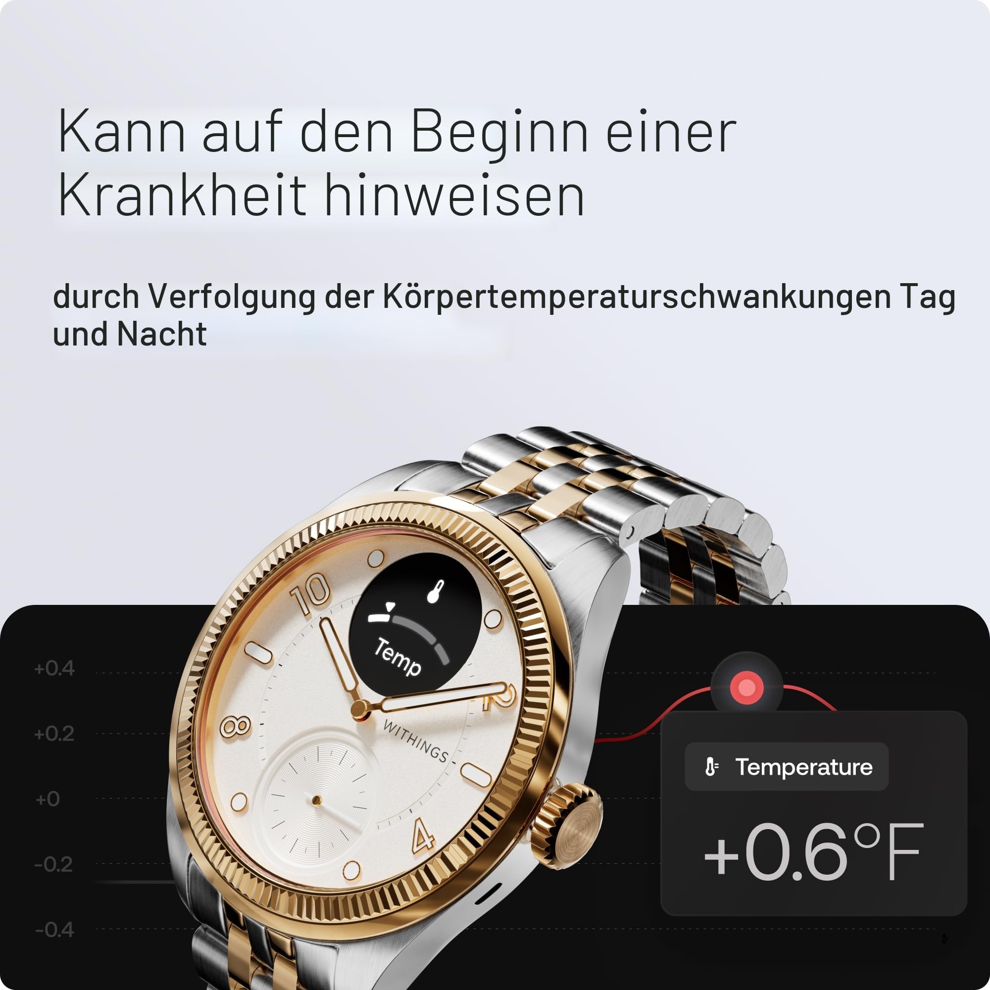 Withings ScanWatch Nova, Hybrid Smartwatch Herzgesundheit für M&F - EKG