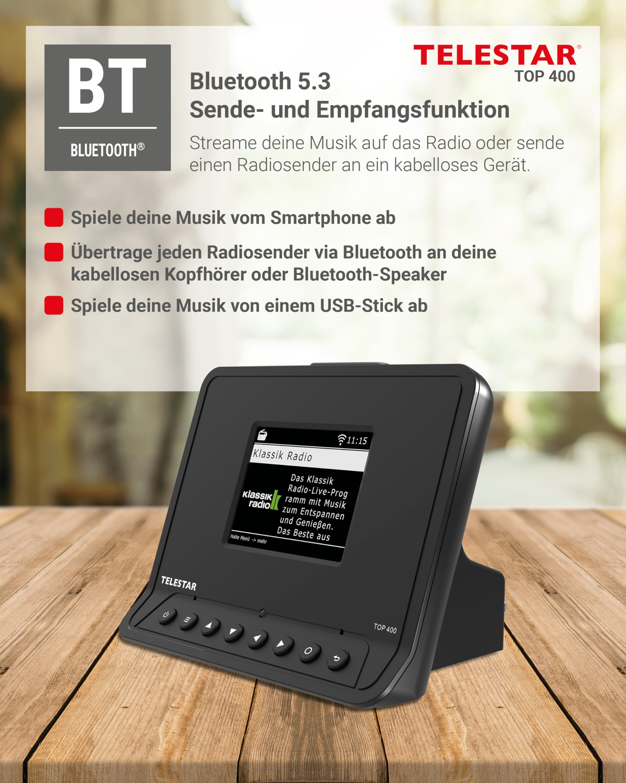 TELESTAR DAB+ Radio Adapter für Stereoanlagen TOP 400 Internetradio DAB+