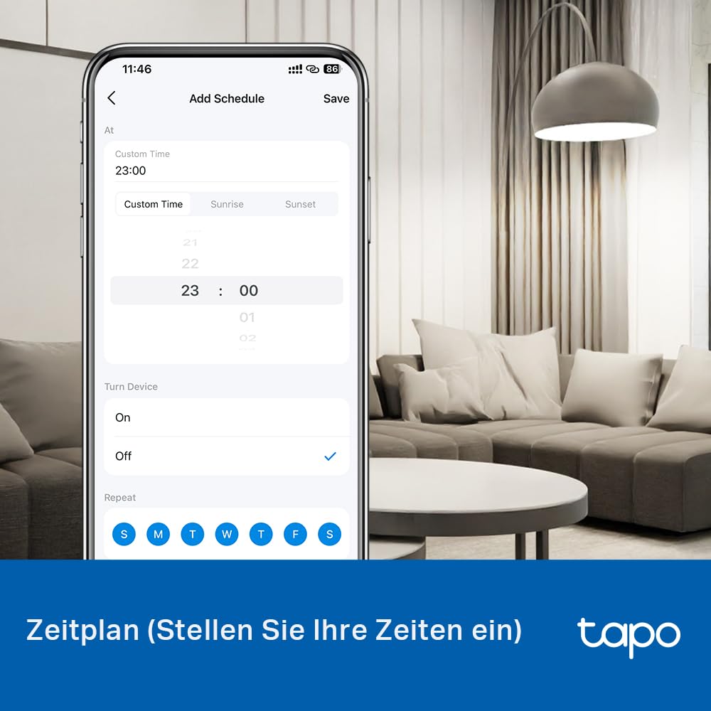 Tapo TP-Link L520E smarte WLAN Glühbirne E27, kaltesWeiß und dimmbar