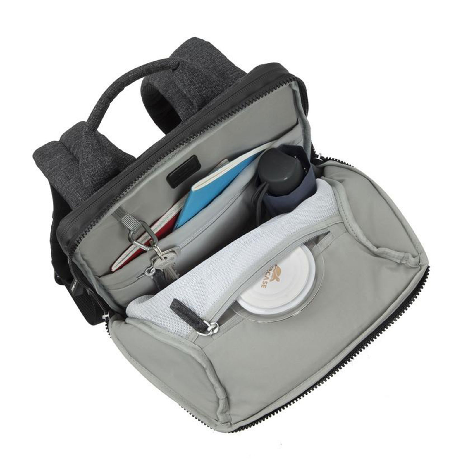 Rivacase 8825 Business-Rucksack Lantau 13,3", black mélange (Passend für MacBook Pro 13 Zoll und Ultrabook 13,3 Zoll)