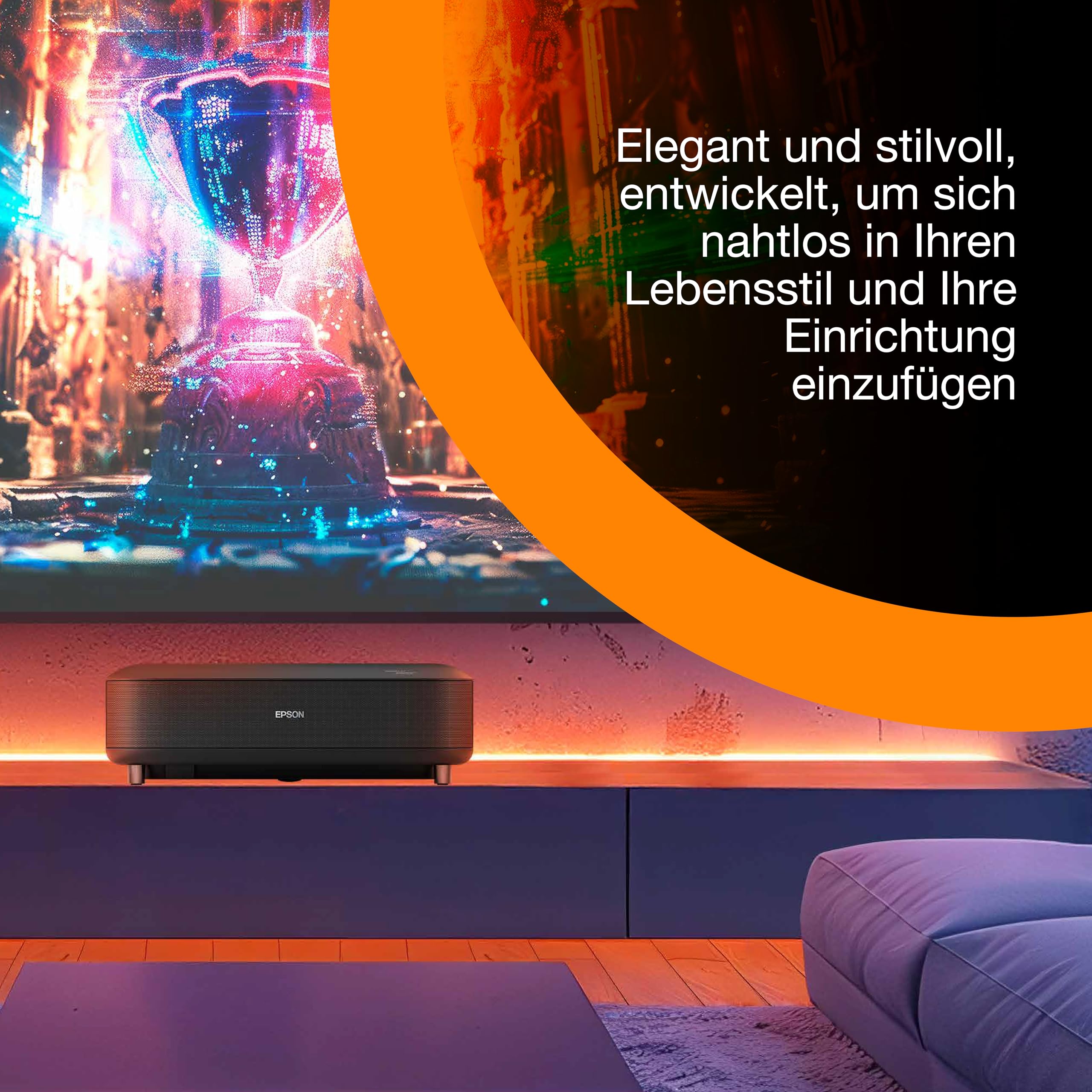 Epson Lifestudio Grand EH-LS670 Smart-Laserprojektor 4K PRO-UHD