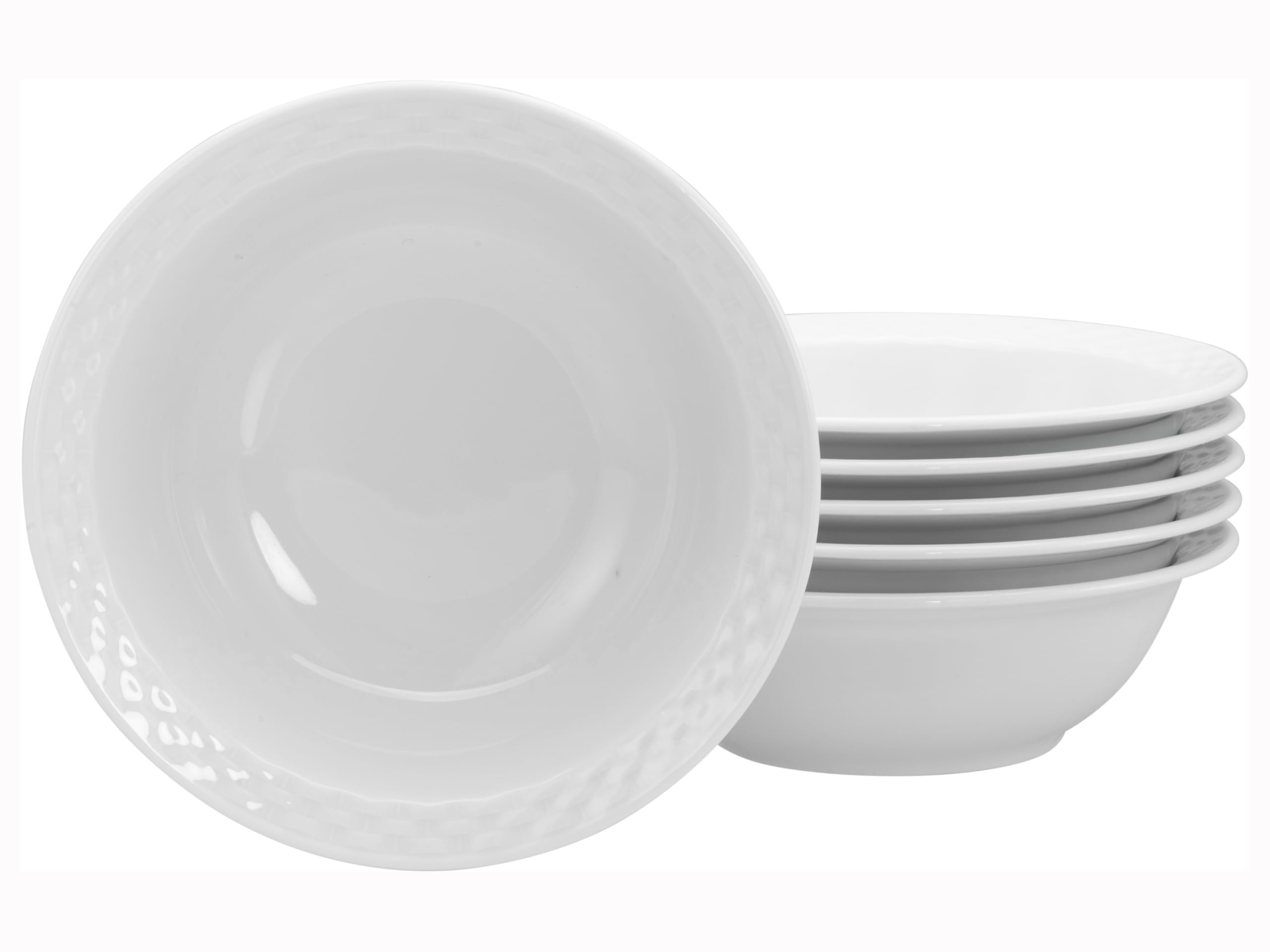 CreaTable 24645 Polo Weiss 6-tlg 6 Personen Müslischalen Set Porzellan