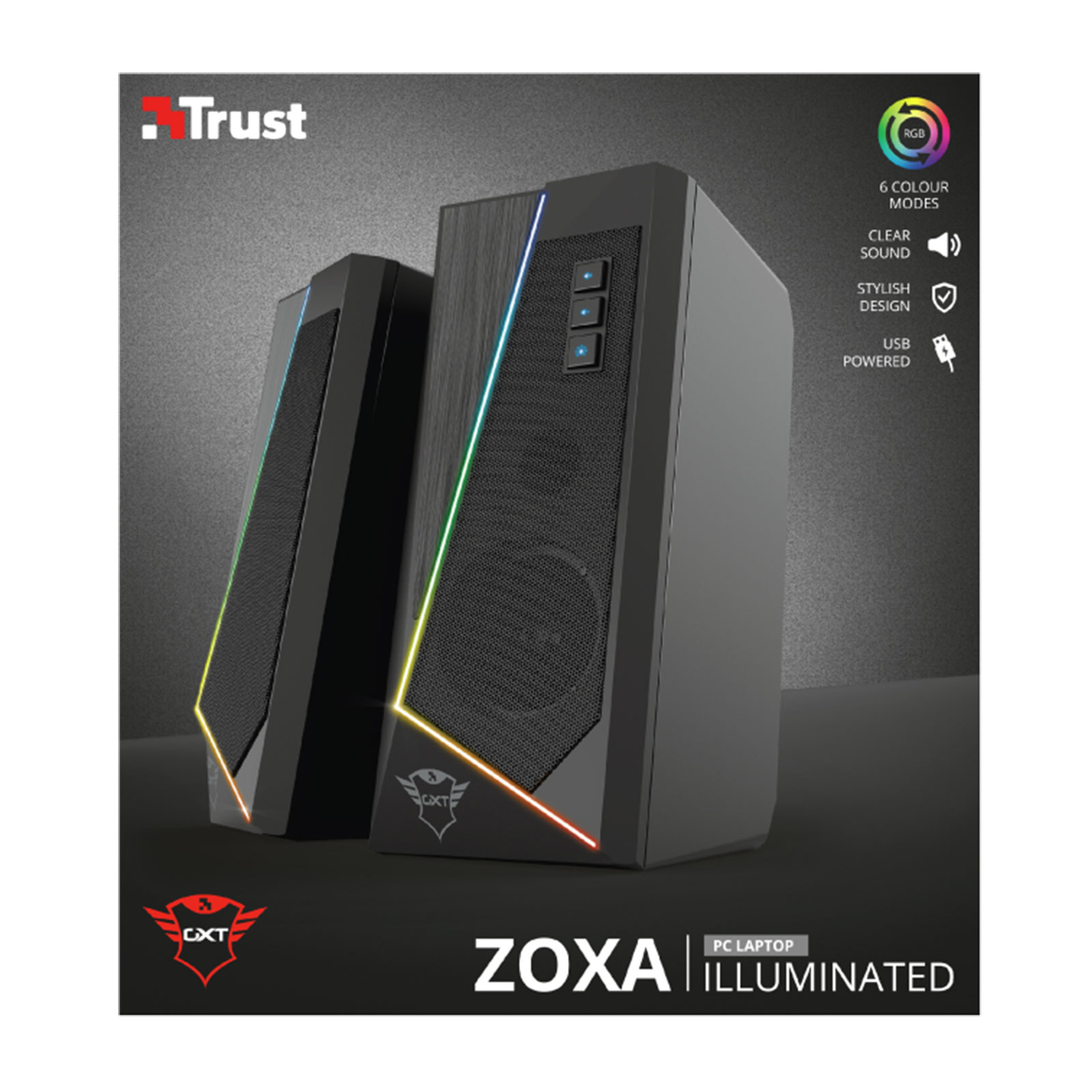 Trust GXT 609 Zoxa RGB Illuminated Speaker Set