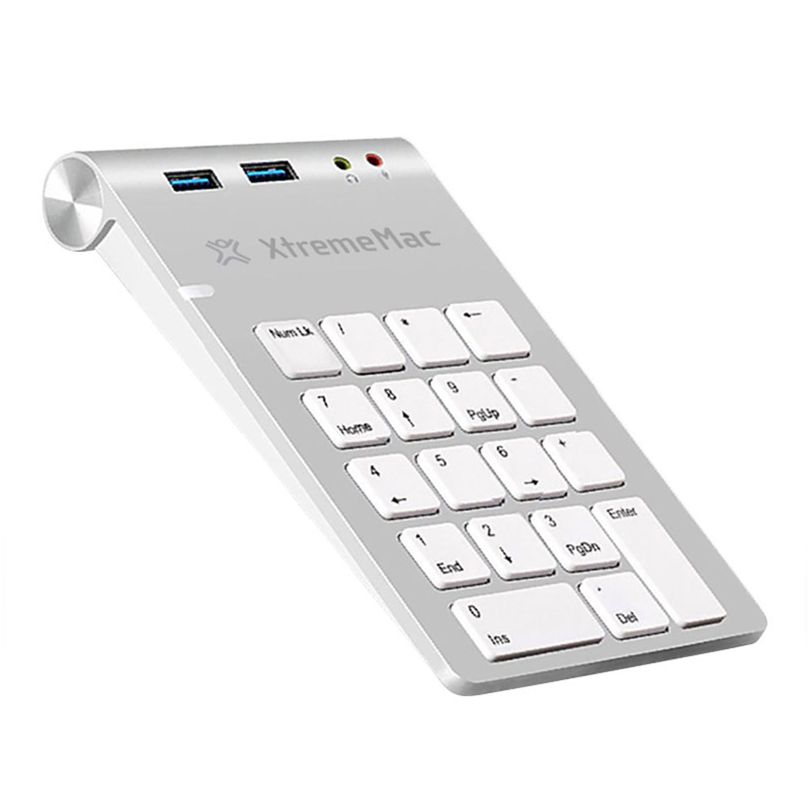 XtremeMac Keypad Jack (XM-NPHUB32-AU-S) / Kabelgebunden inkl 2x USB 3.0 HUB + Audio Anschlüsse / Aluminium Design
