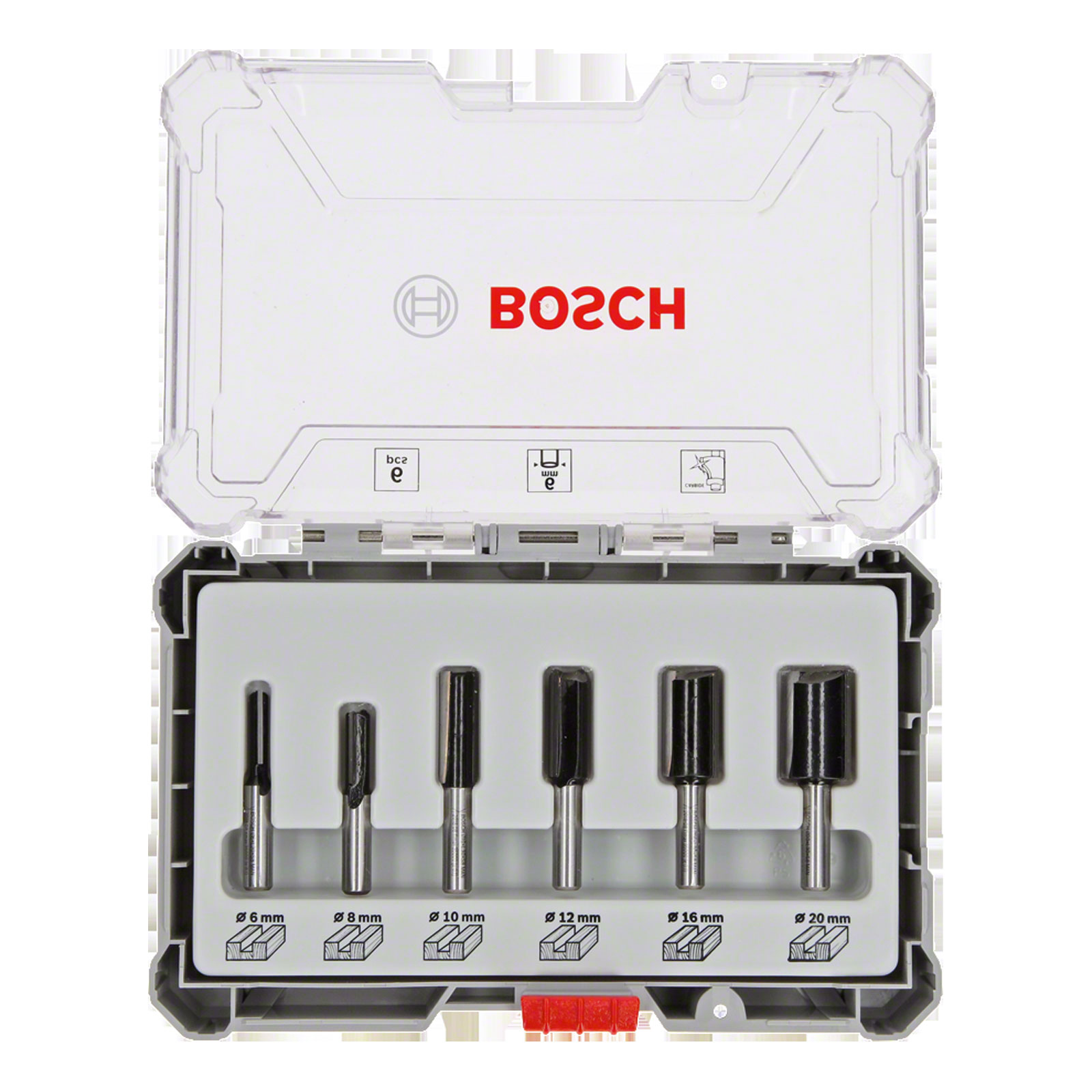 Bosch Nutfräser-Set 6 mm Schaft 6-teilig 2607017465