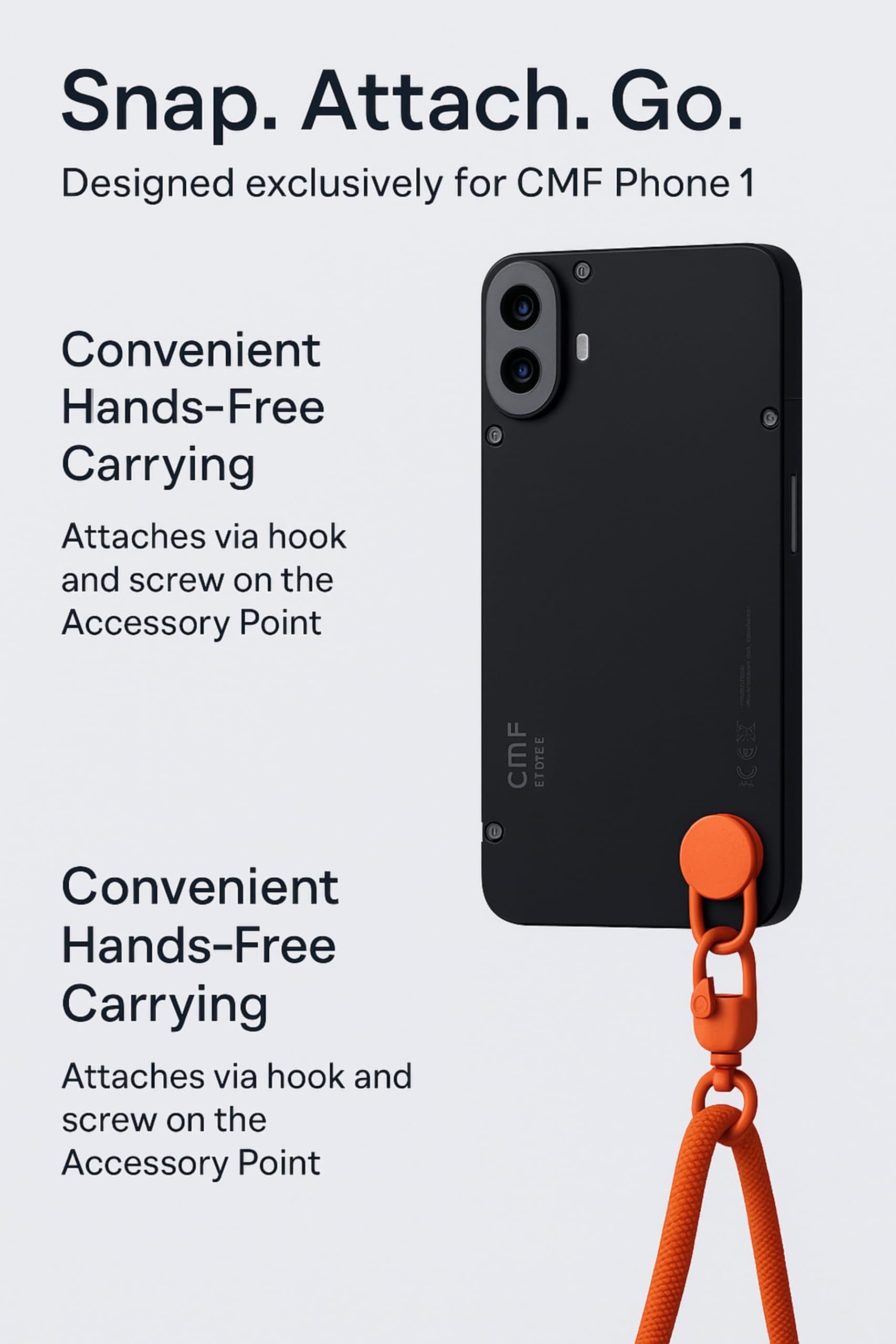 Nothing Phone 1 Lanyard Handyketten orange