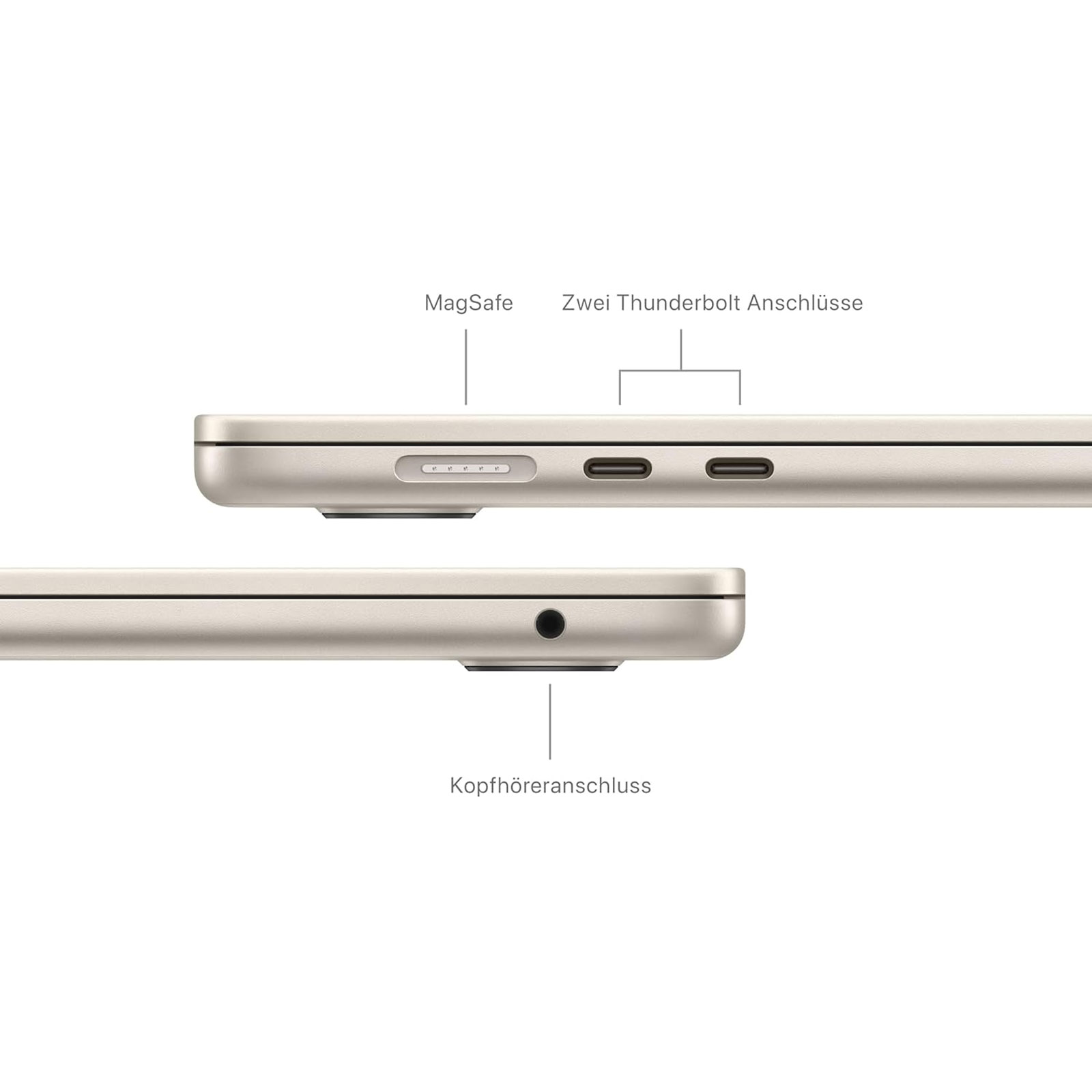 Apple MacBook Air, 15 Zoll, 2024, Polarstern