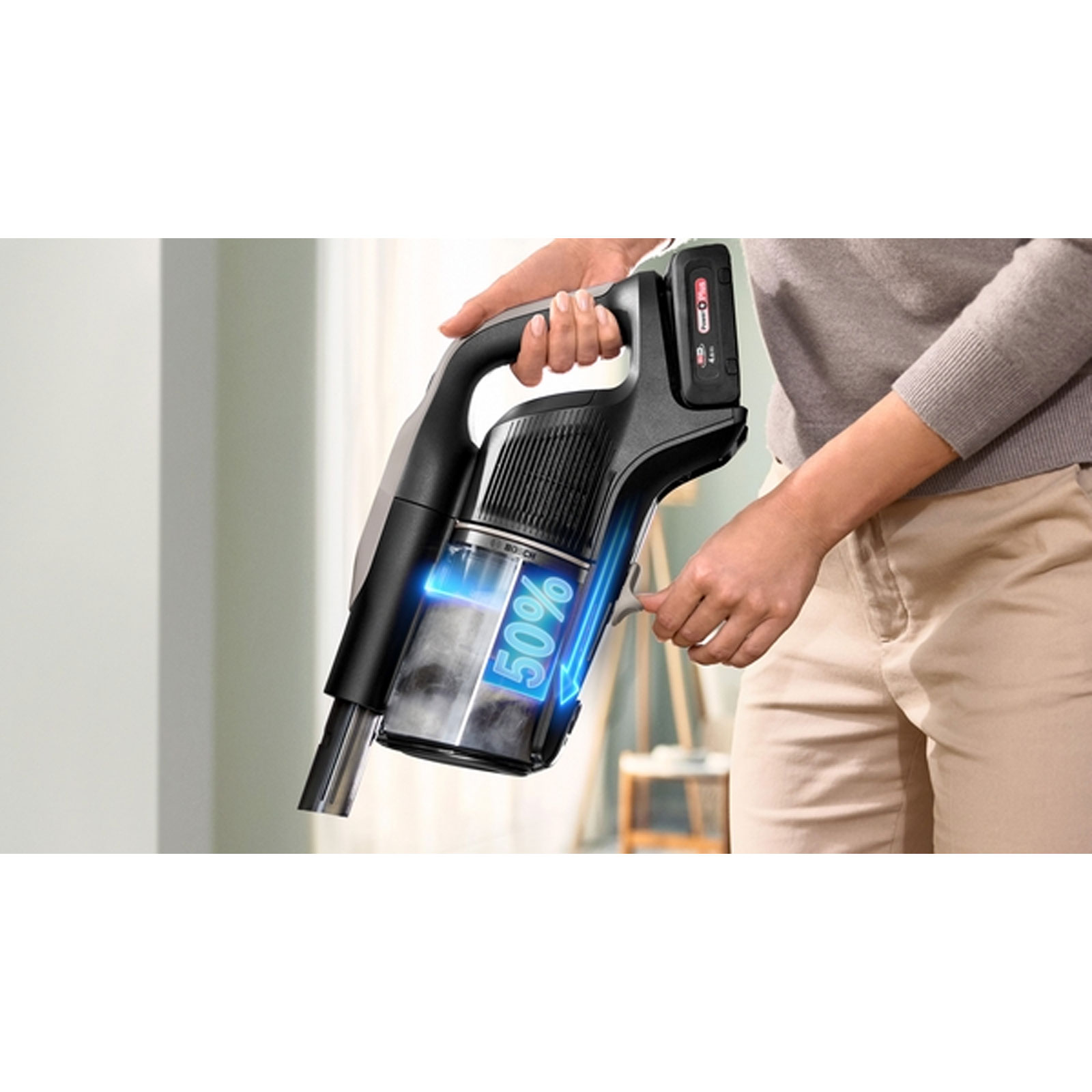 Bosch BTS1042GQC Akku-Staubsauger, Unlimited 10, Grau