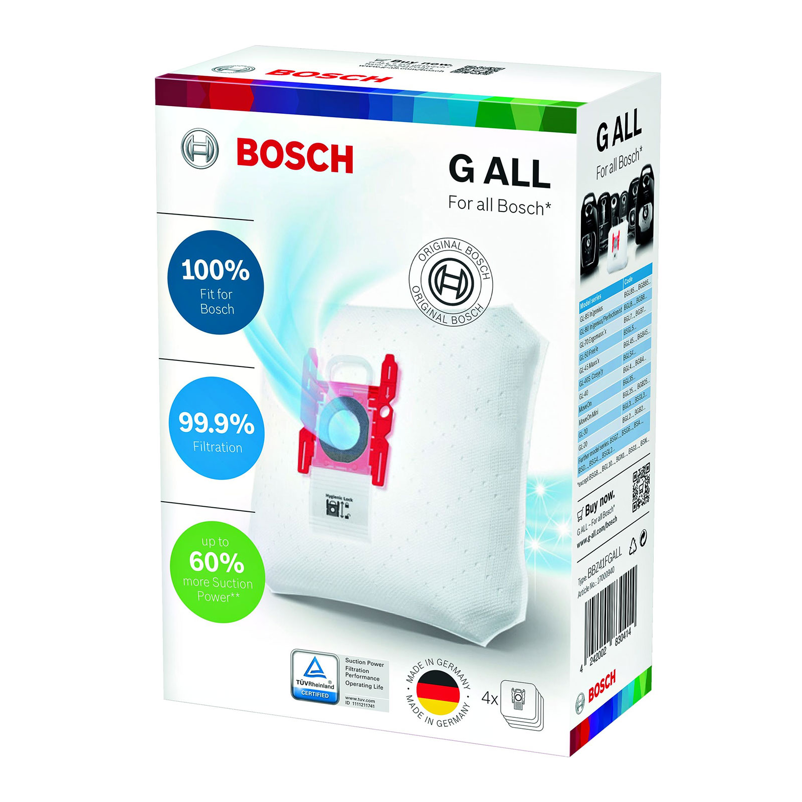 Bosch BBZ41FGALL PowerProtect Staubbeutel: Type G ALL