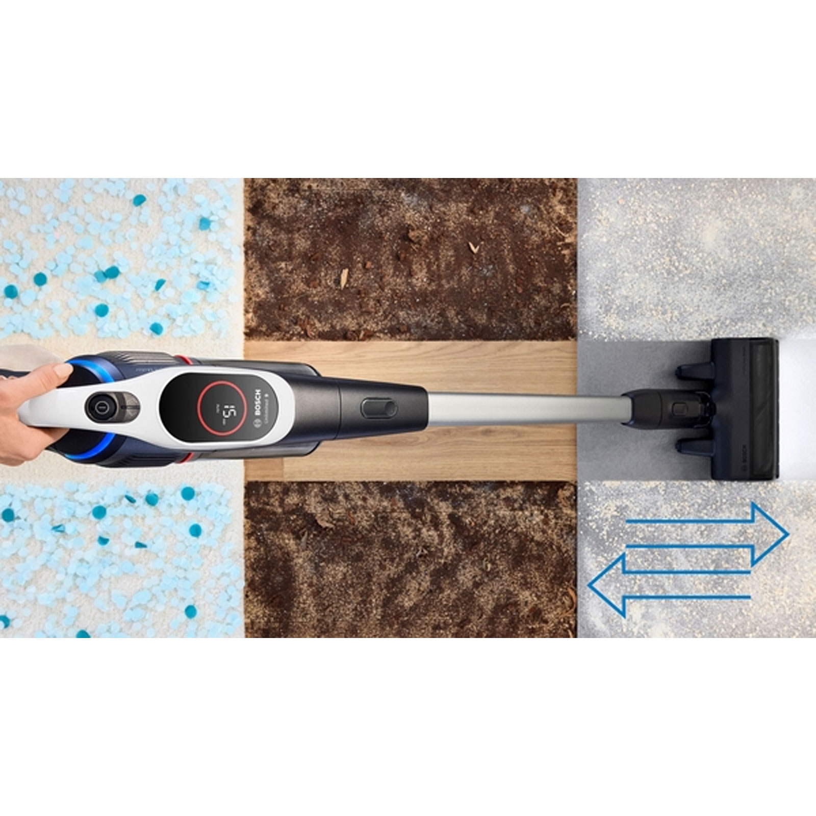 Bosch BTS942WQC Akku-Staubsauger, Unlimited 9, Weiß