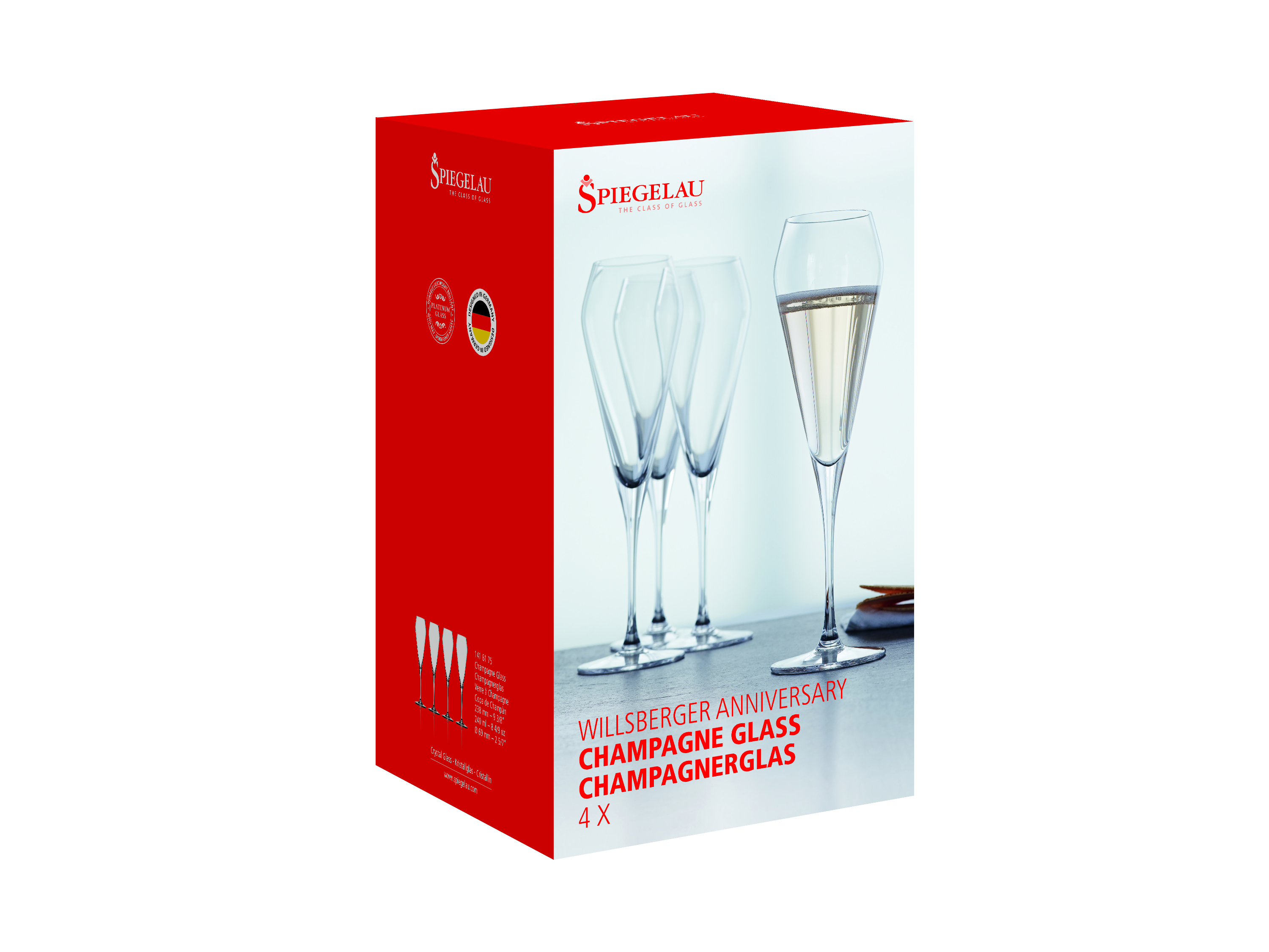 Spiegelau Willsb. Anniversary Champagnerglas 4 tlg.