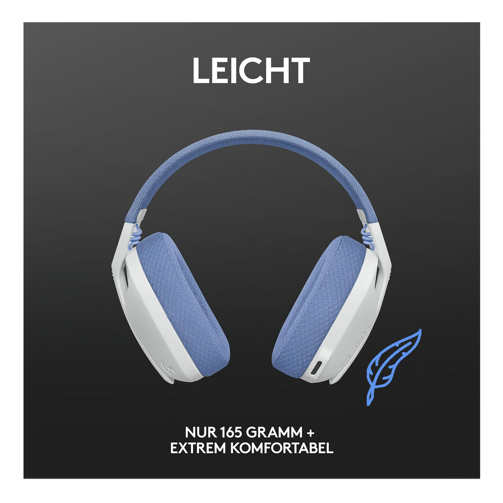 Logitech G435 Lightspeed Gaming-Headset blau