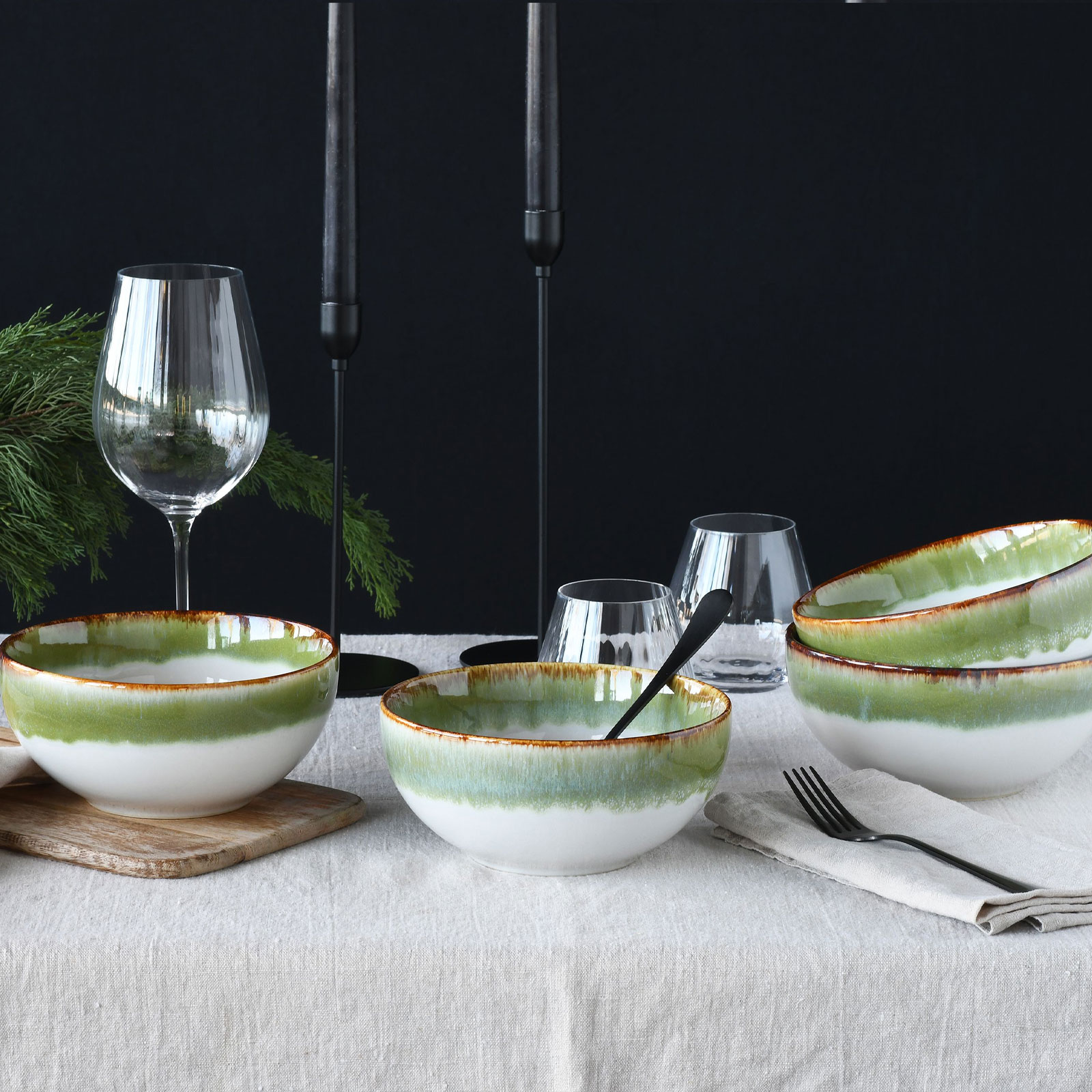 CreaTable Cascade 21685 Buddha Bowl Set, 4-teilig