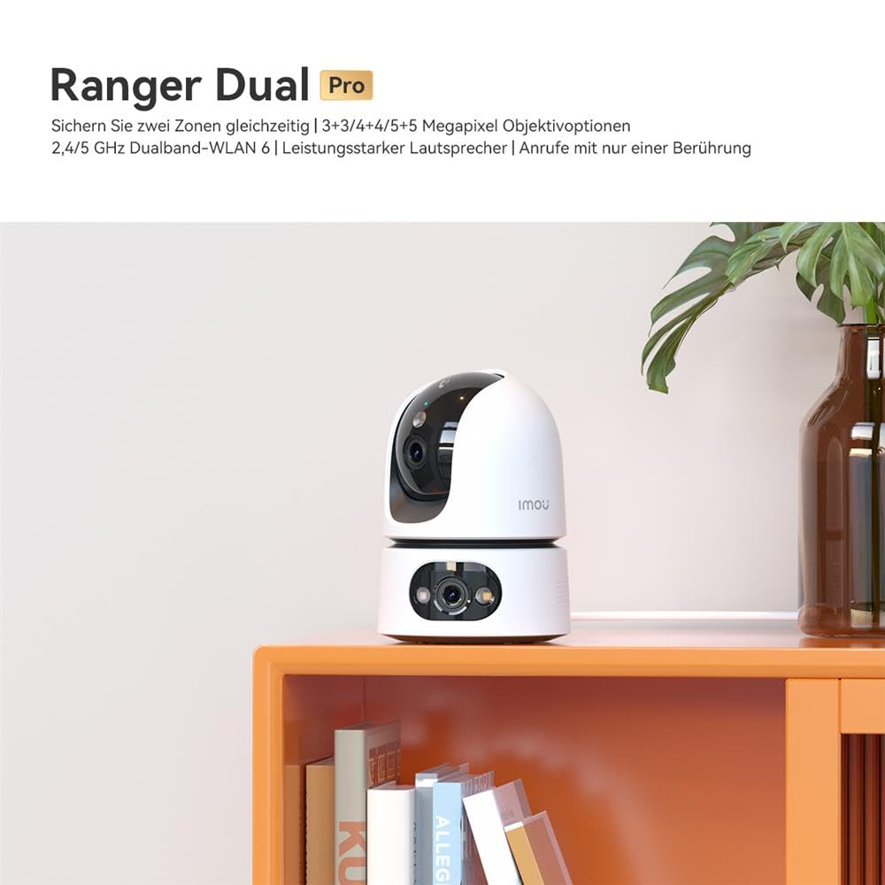 Imou Ranger Dual Pro 3MP+3MP WLAN Innenkamera mit 2 Objektiven, 360° PTZ